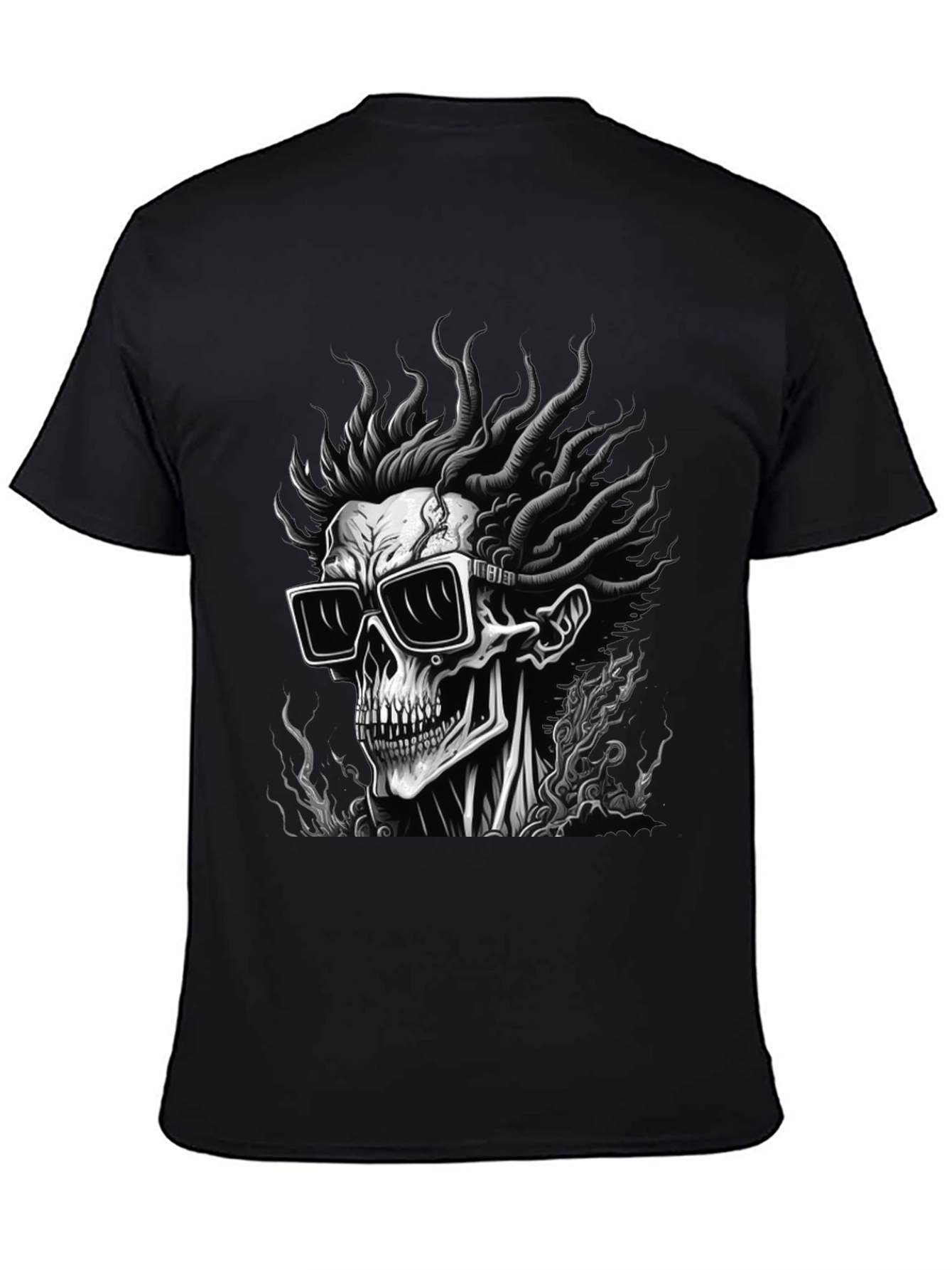 Skull & Shades Graphic Black T-Shirt