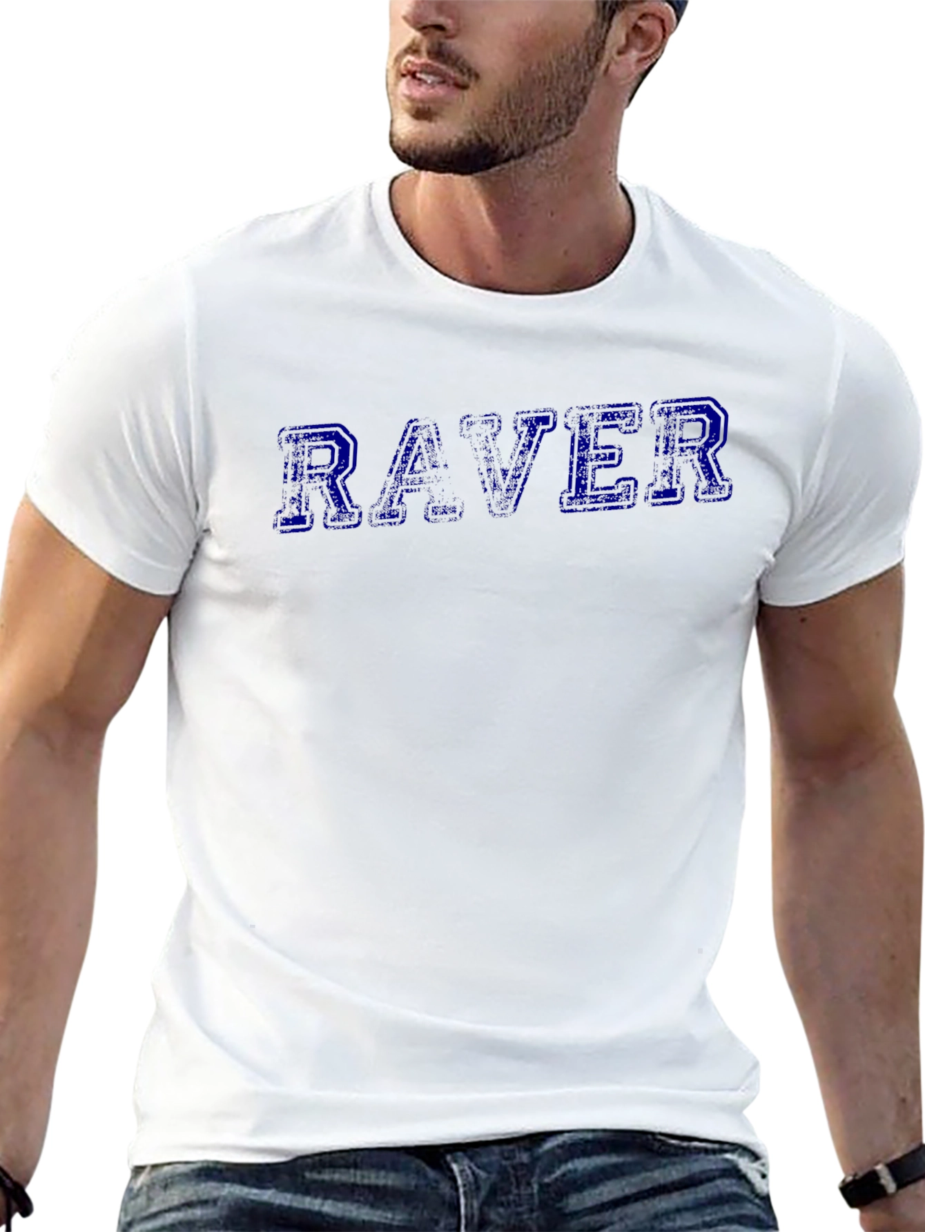 Raver Graphic Print T-Shirt - Black