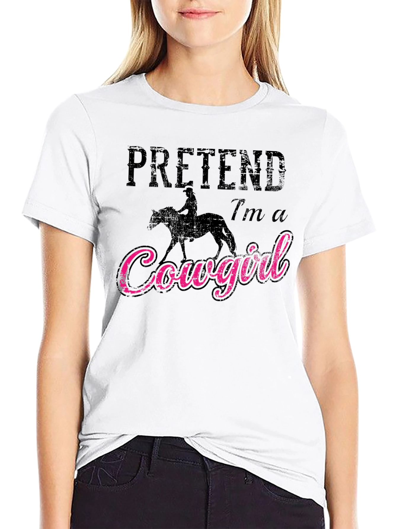 Pretend Im a Cowgirl Graphic T-Shirt
