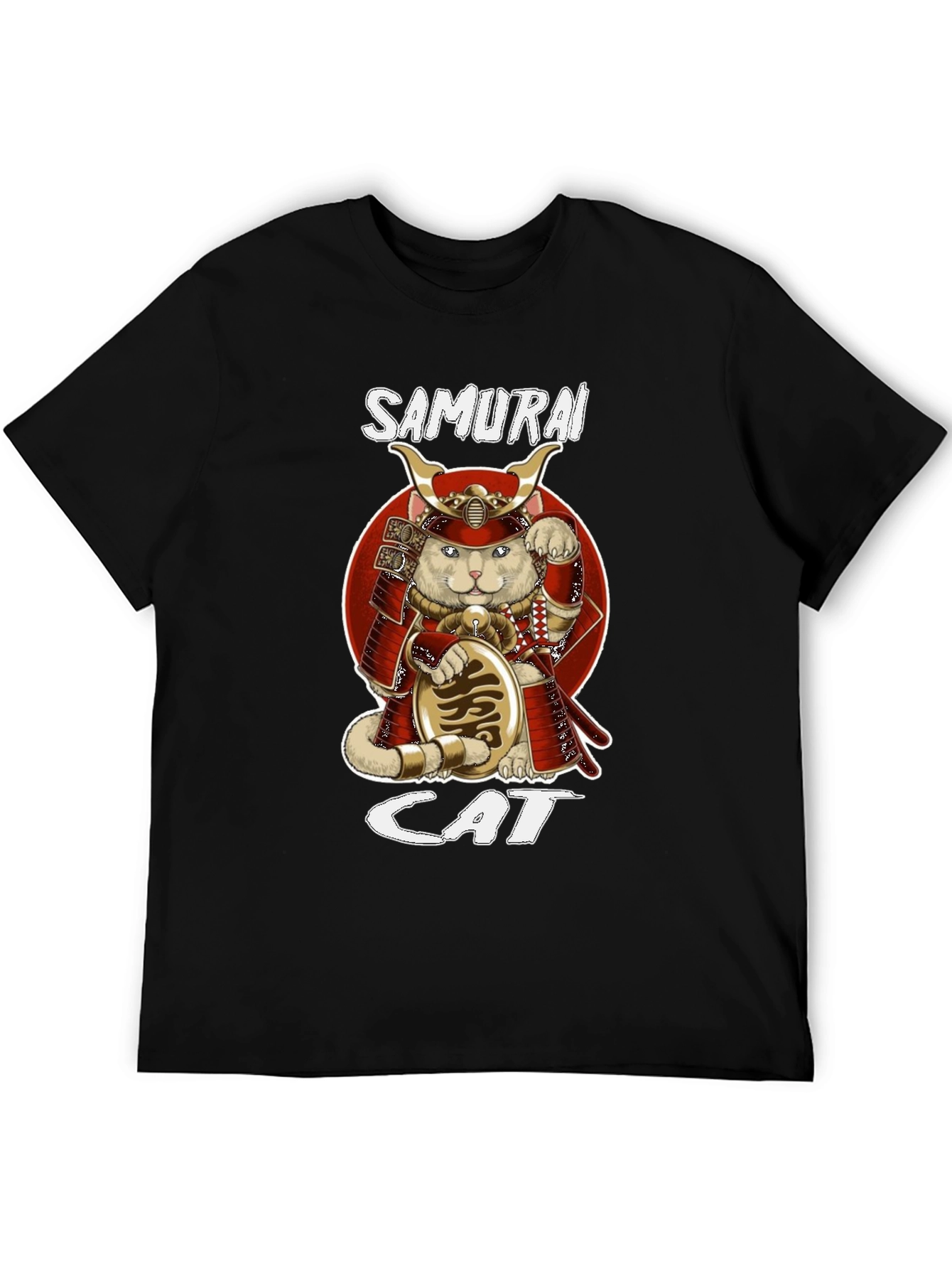 Samurai Cat Graphic T-Shirt