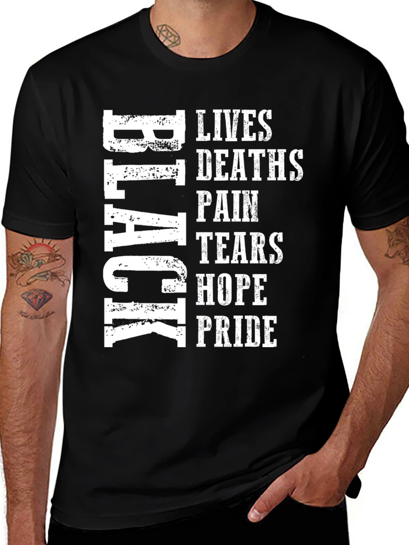 Black Lives Deaths Pain Tears Hope Pride T-Shirt