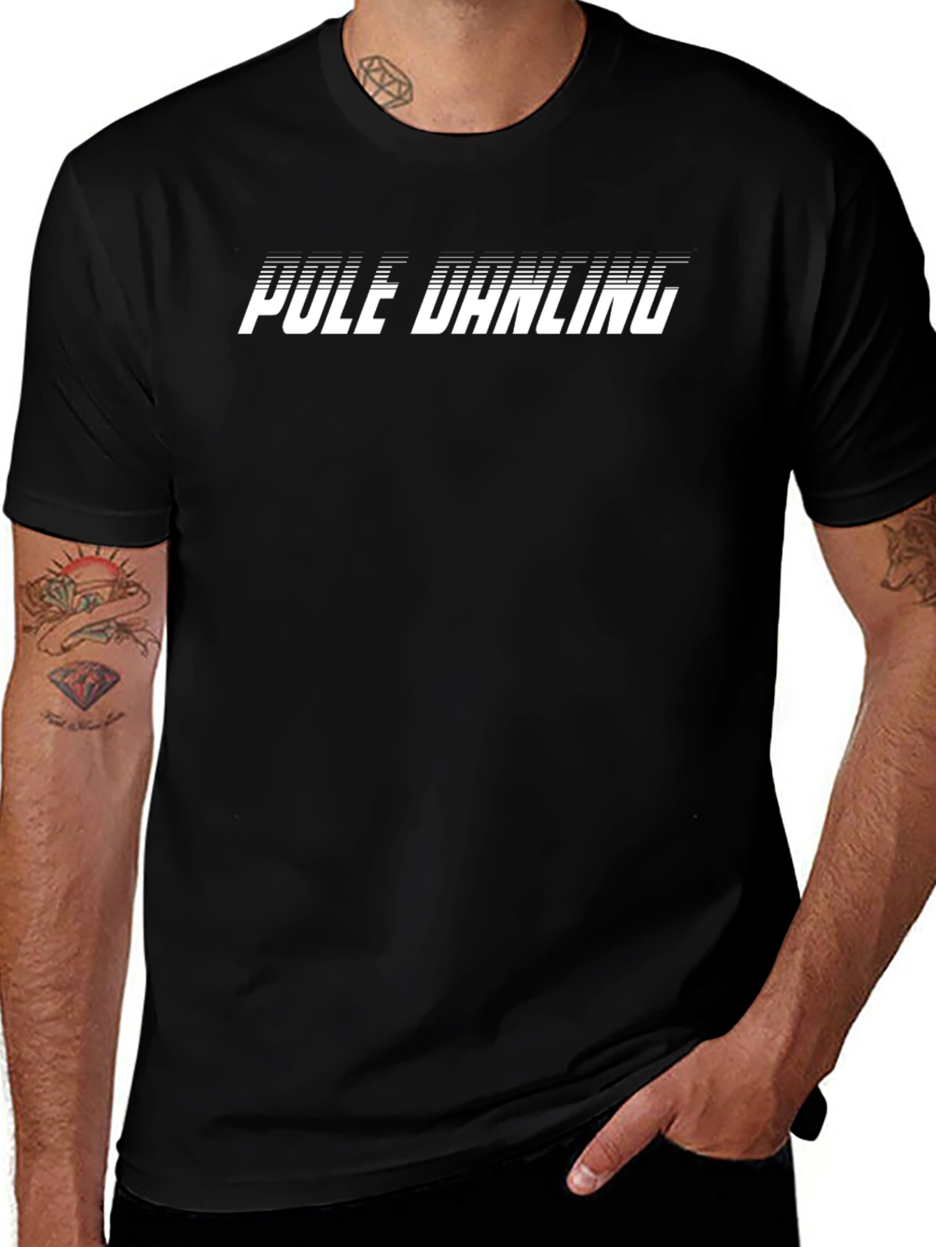 Pole Dancing Graphic Black T-Shirt