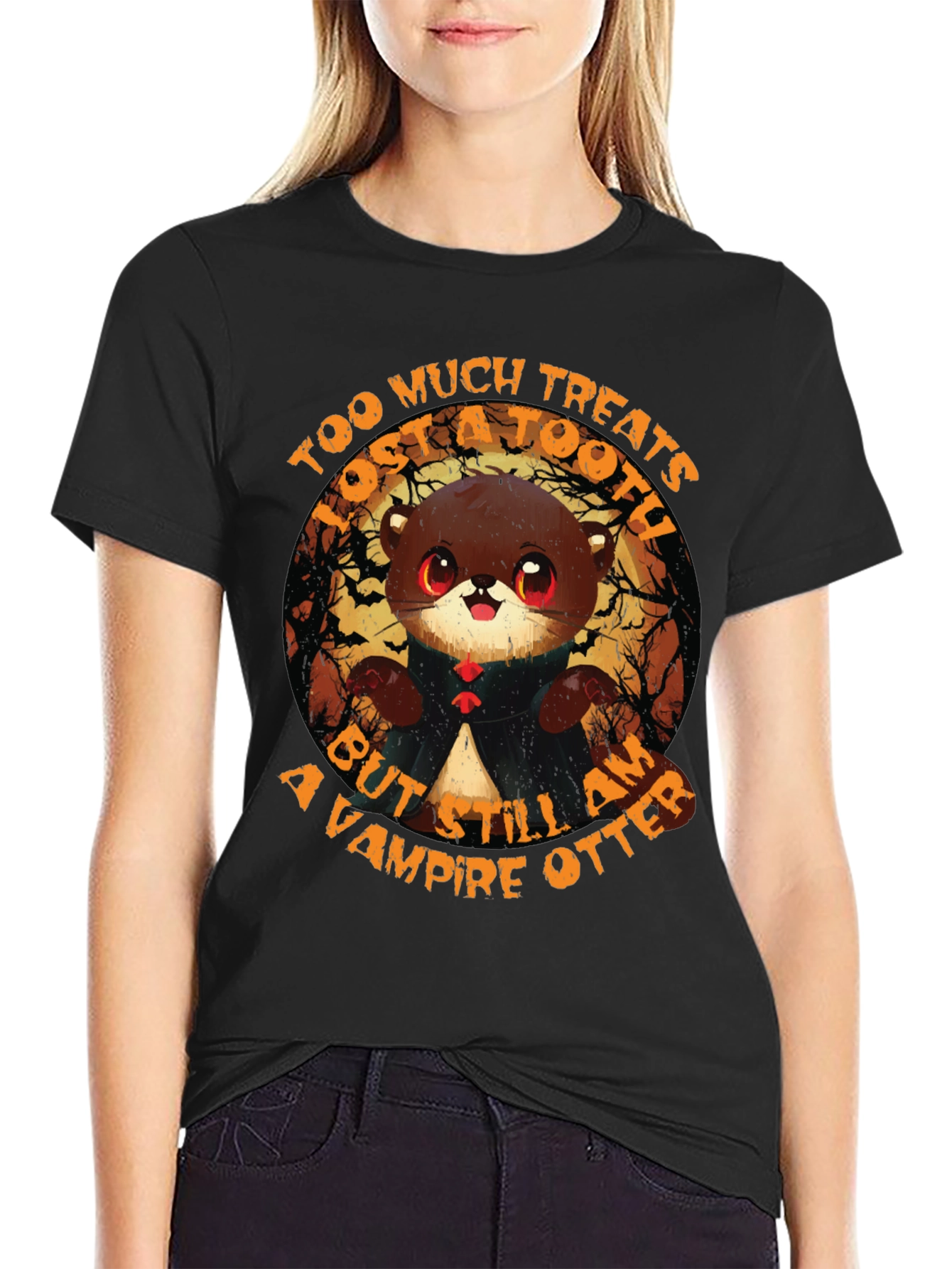 Vampire Otter Halloween T-Shirt