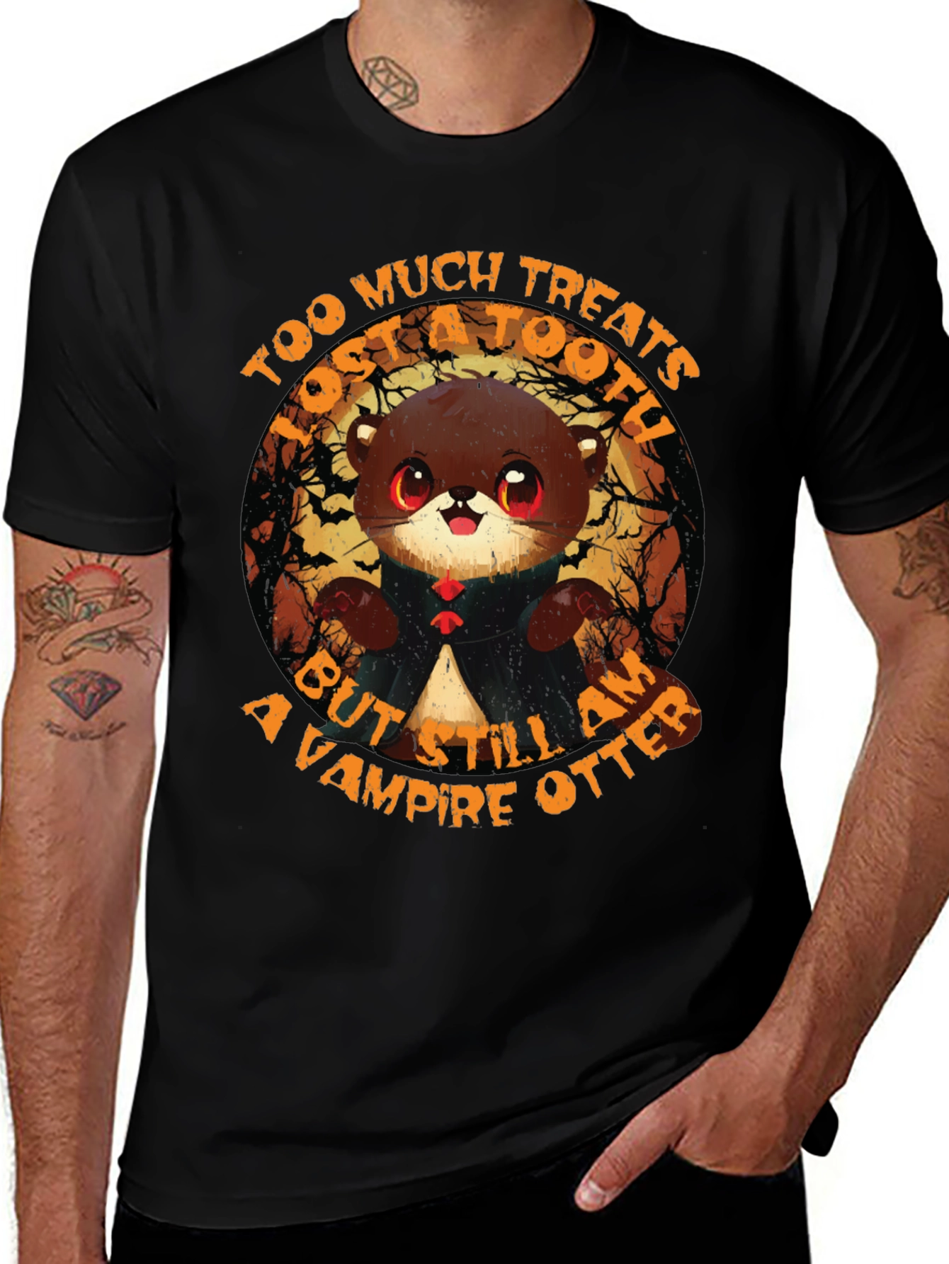 Vampire Otter Halloween T-Shirt