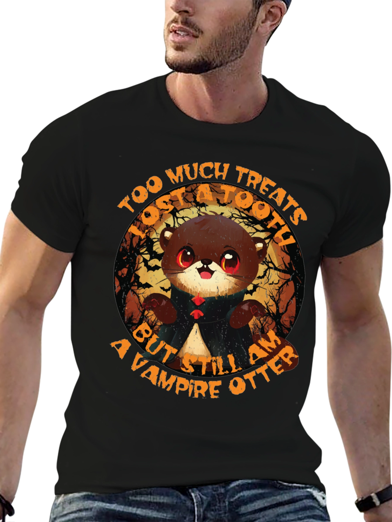 Vampire Otter Halloween T-Shirt