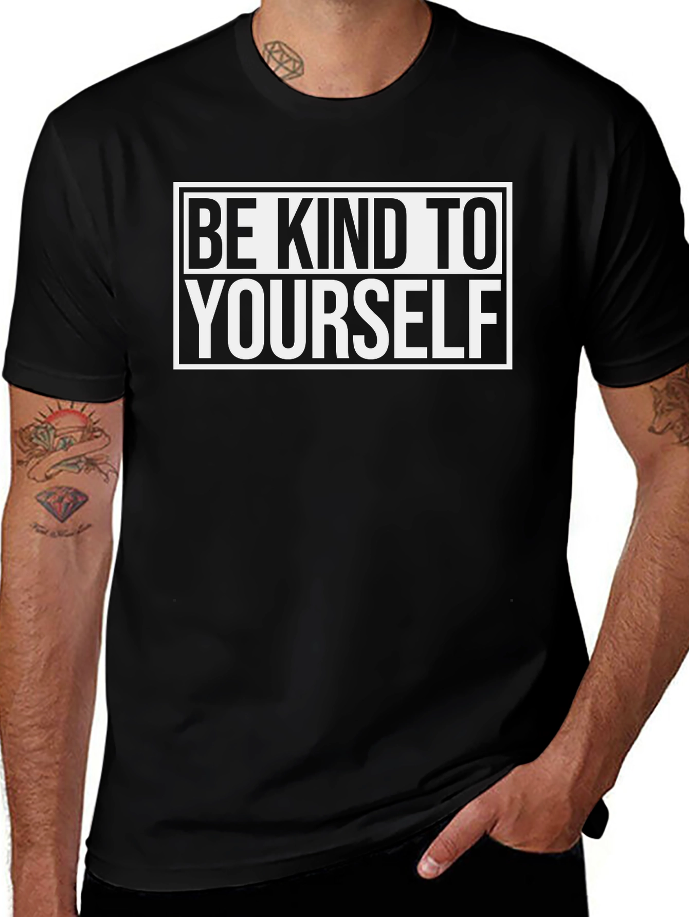 Be Kind To Yourself Black Graphic Tee