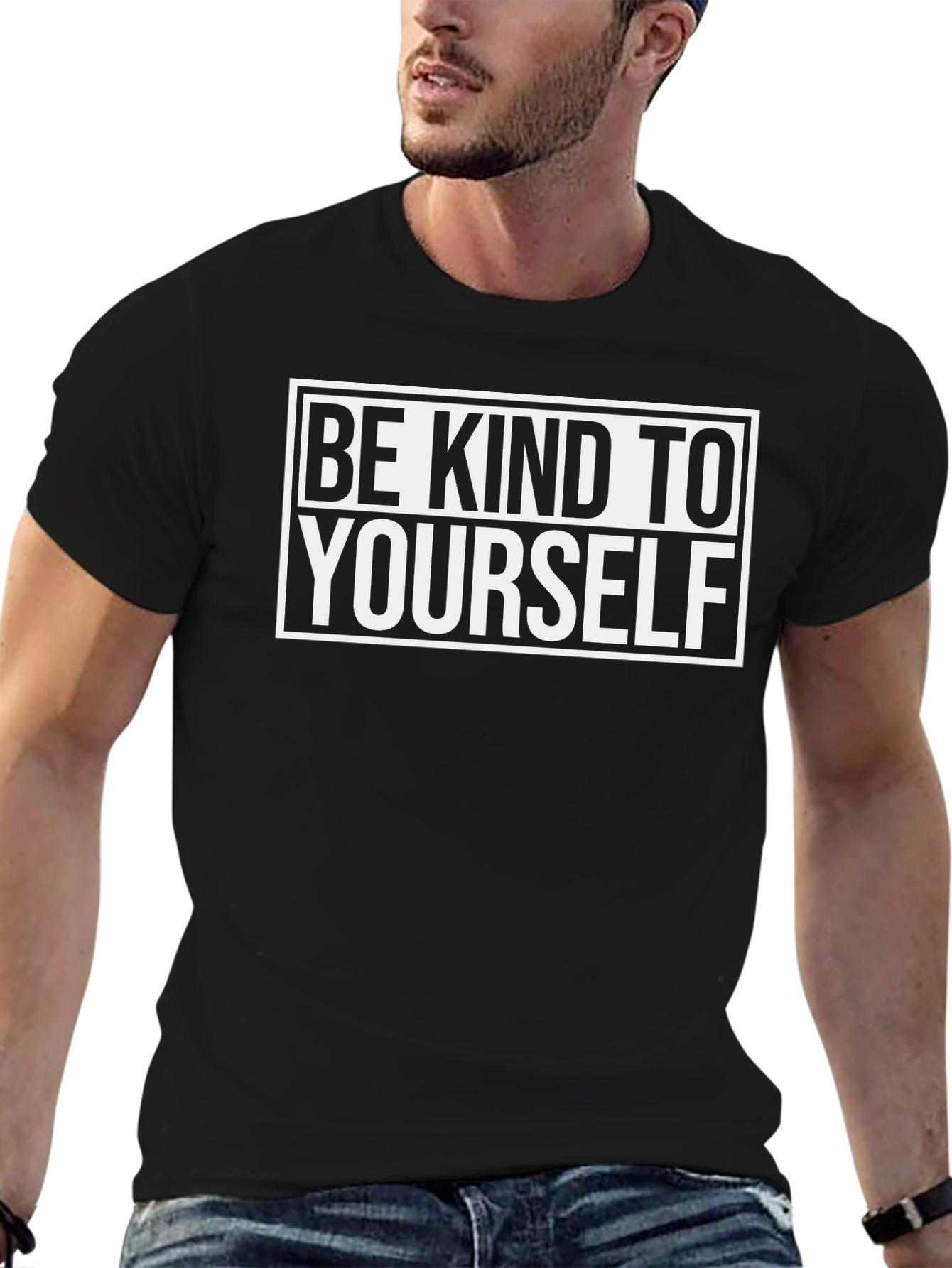 Be Kind To Yourself Black Graphic Tee