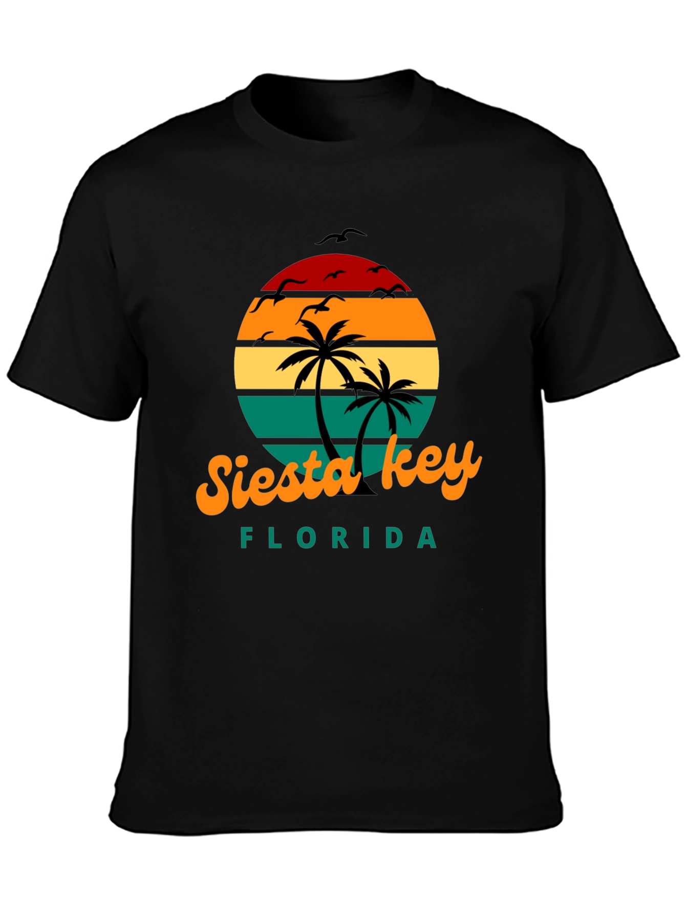 Siesta Key Florida Retro Sunset T-Shirt