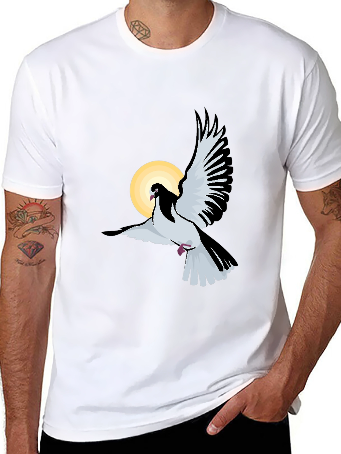 Dove Graphic Black T-Shirt