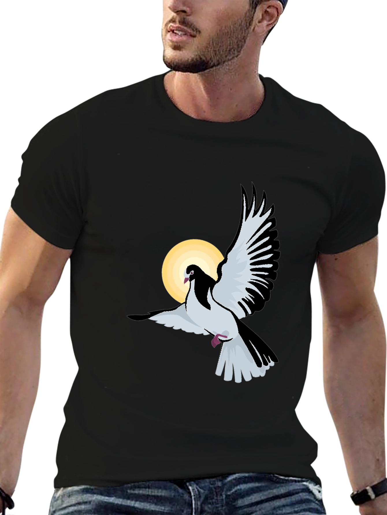 Dove Graphic Black T-Shirt