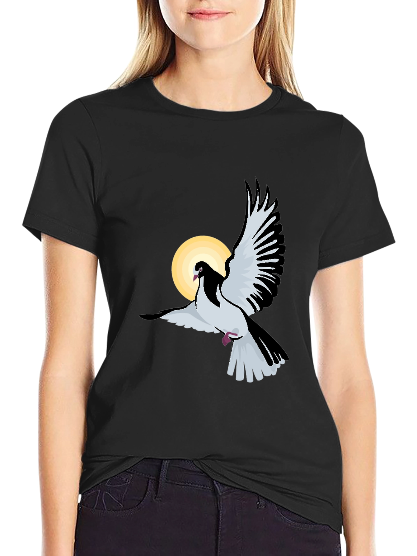 Dove Graphic Black T-Shirt