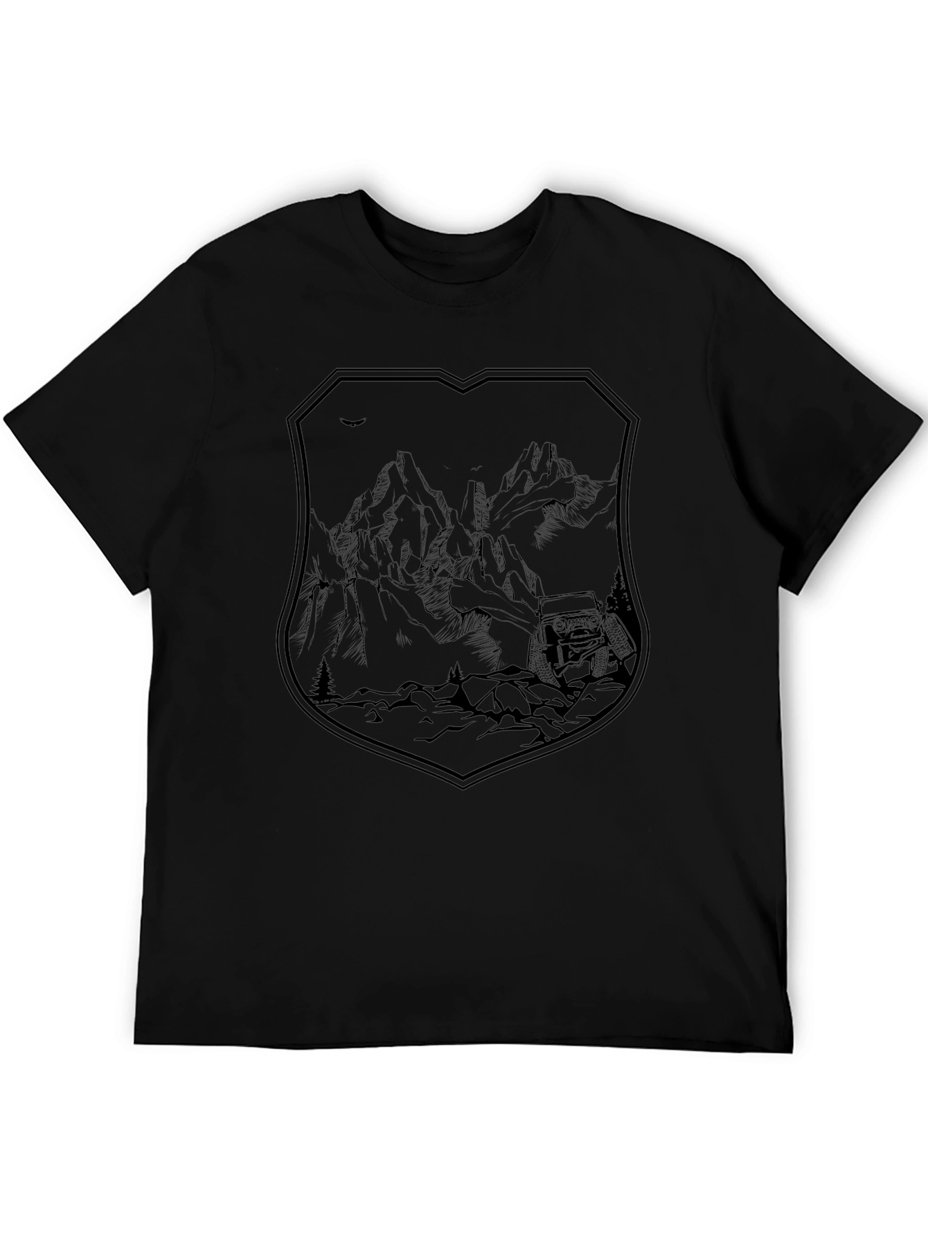 Mountain Adventure Graphic Tee - Black