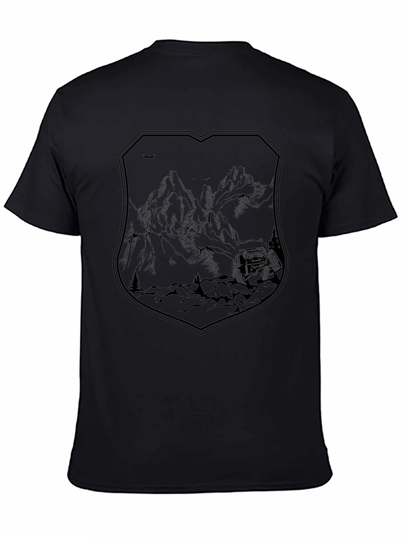 Mountain Adventure Graphic Tee - Black