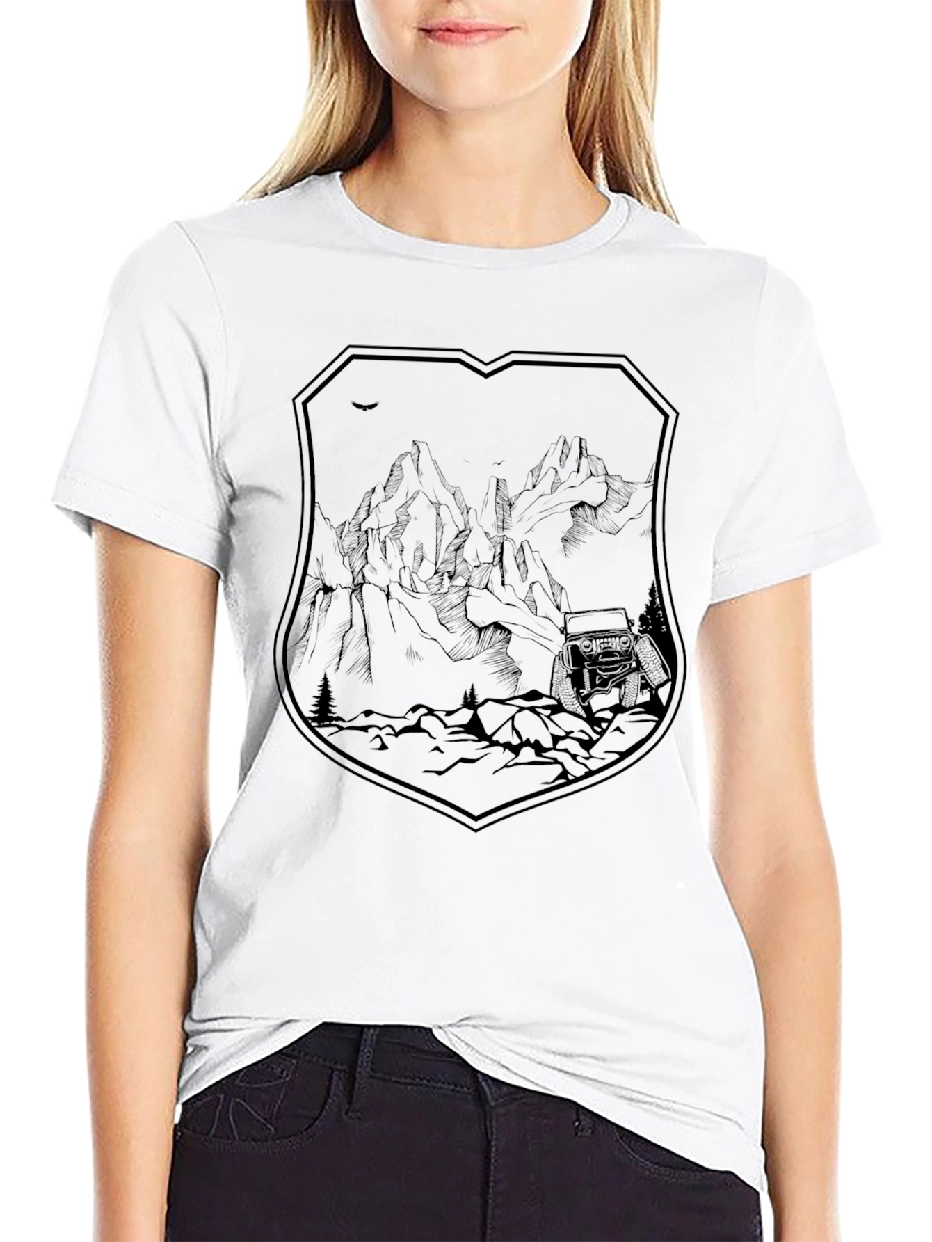Mountain Adventure Graphic Tee - Black