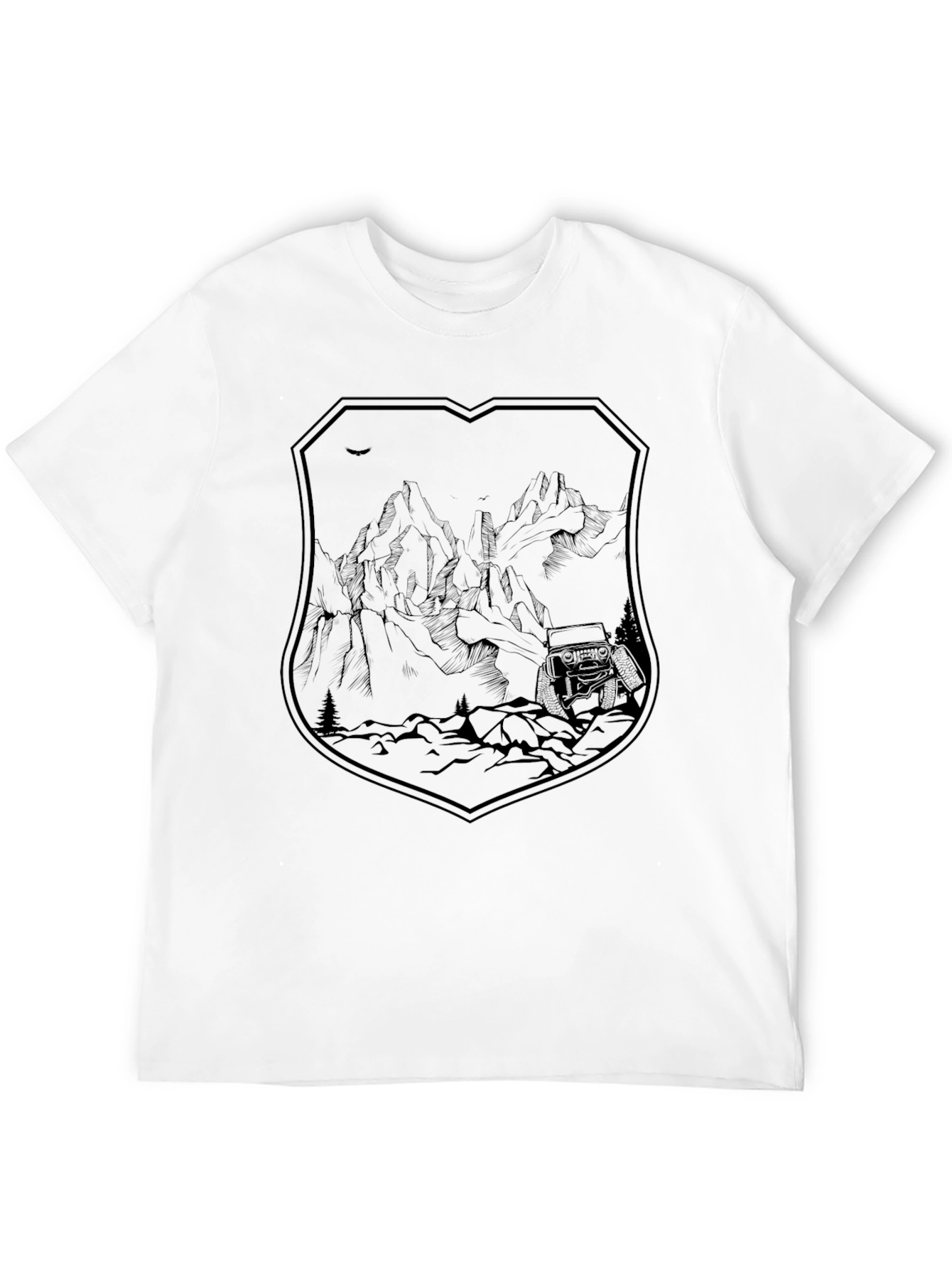 Mountain Adventure Graphic Tee - Black