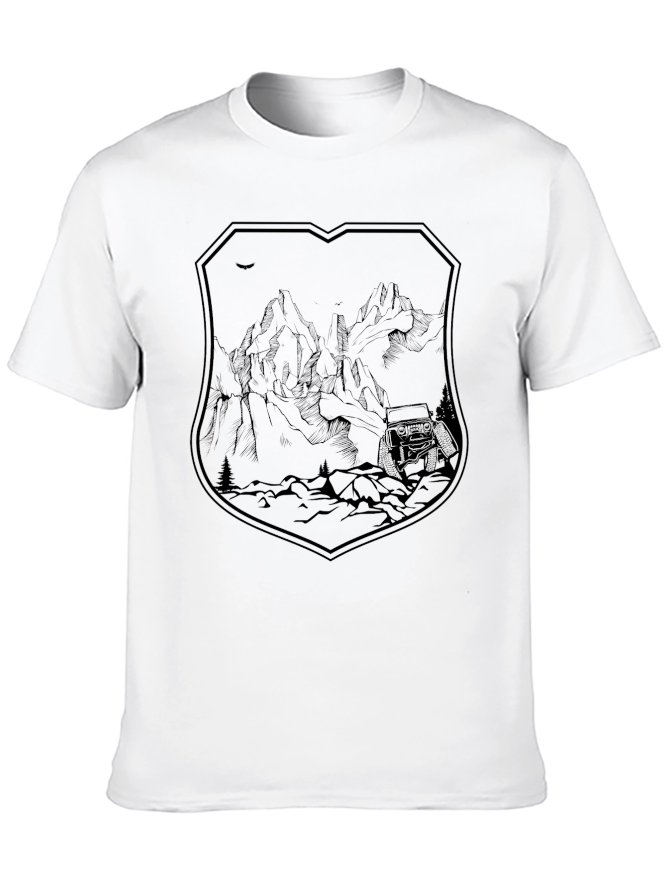 Mountain Adventure Graphic Tee - Black