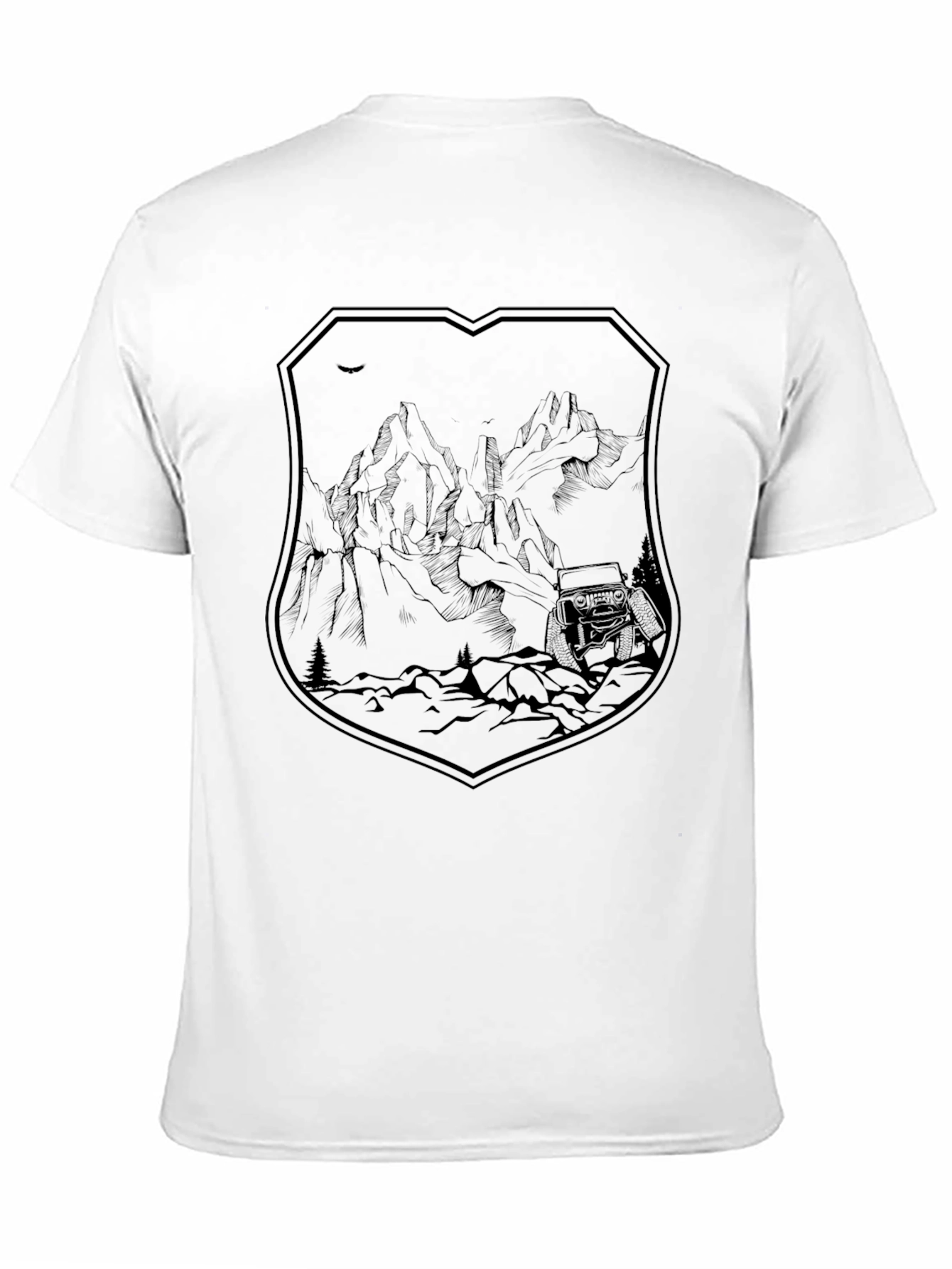 Mountain Adventure Graphic Tee - Black