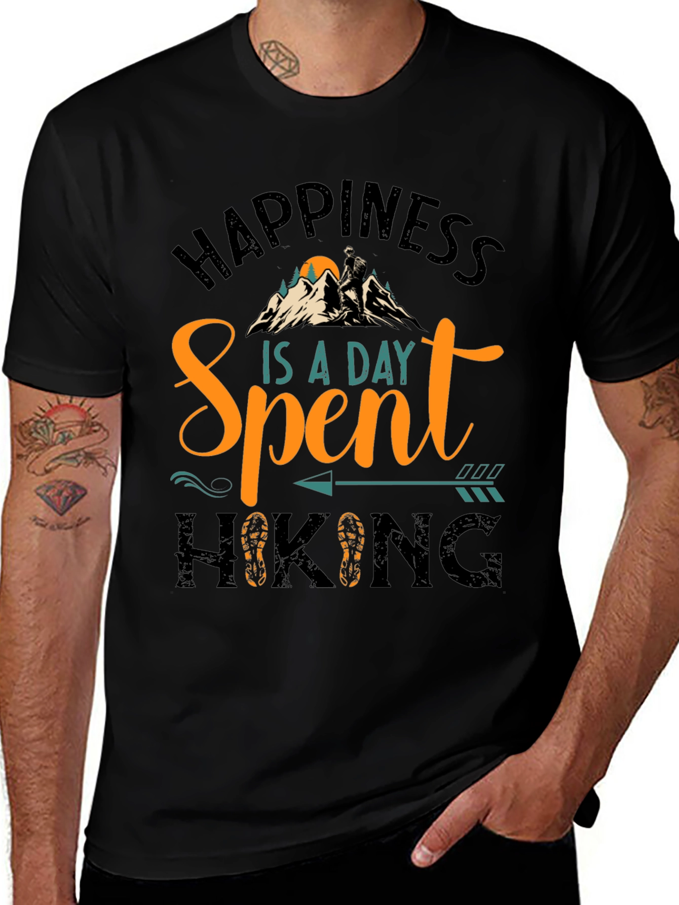 Happiness Is A Day Spent Hiking T-Shirt