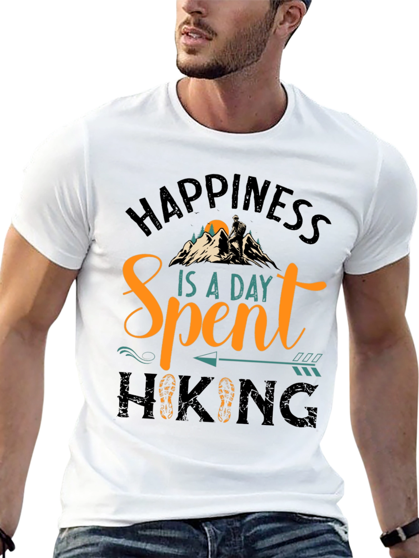 Happiness Is A Day Spent Hiking T-Shirt