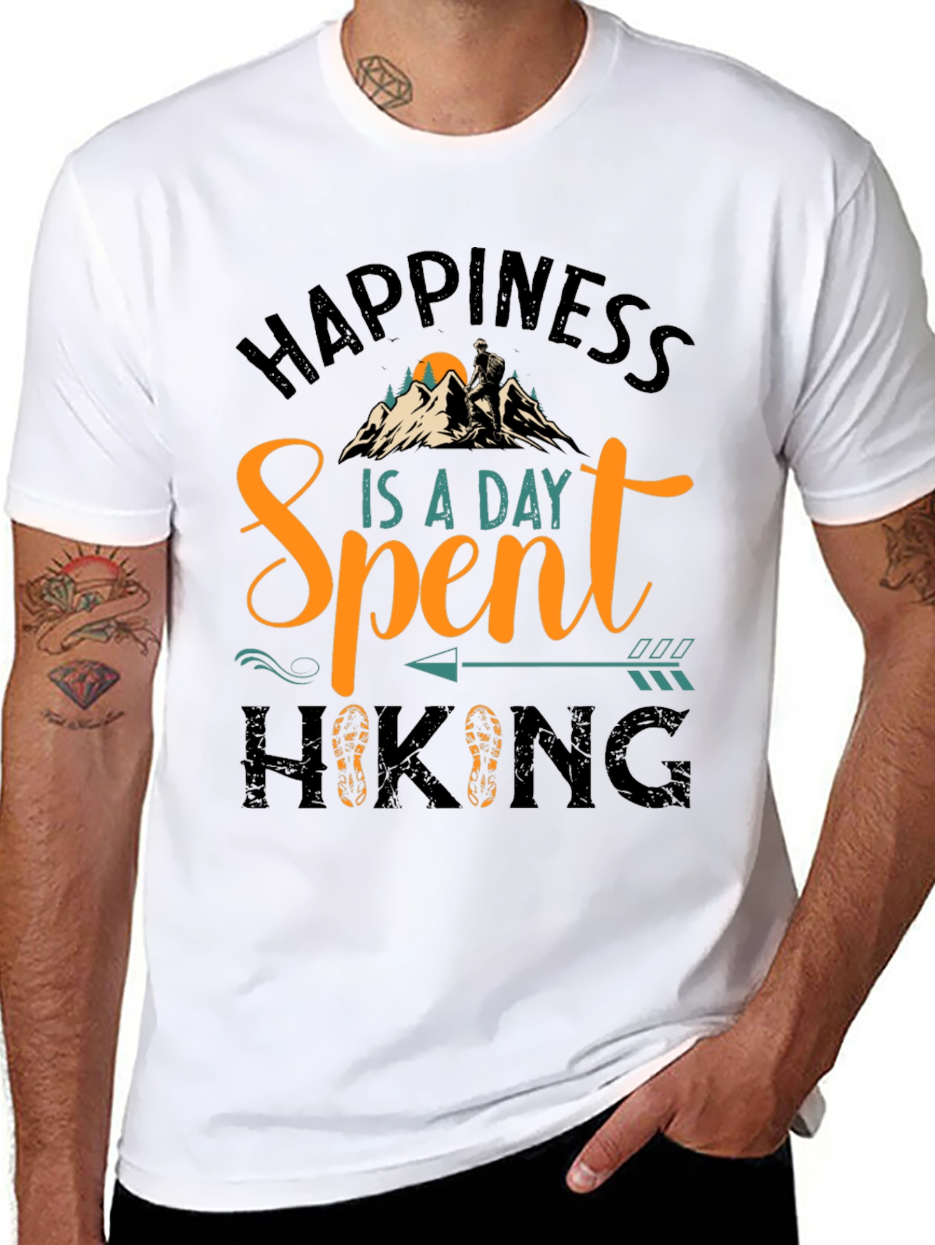 Happiness Is A Day Spent Hiking T-Shirt