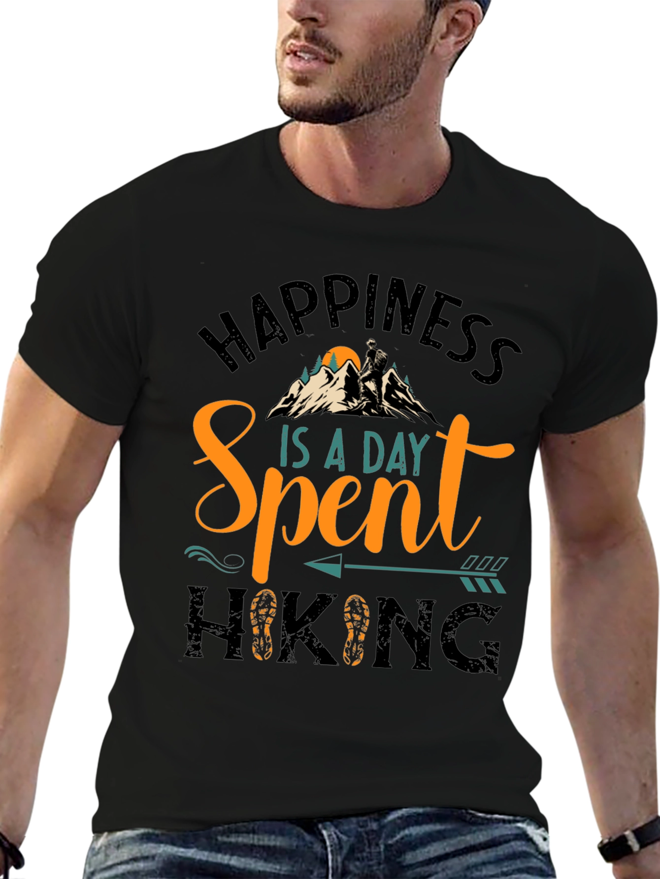 Happiness Is A Day Spent Hiking T-Shirt
