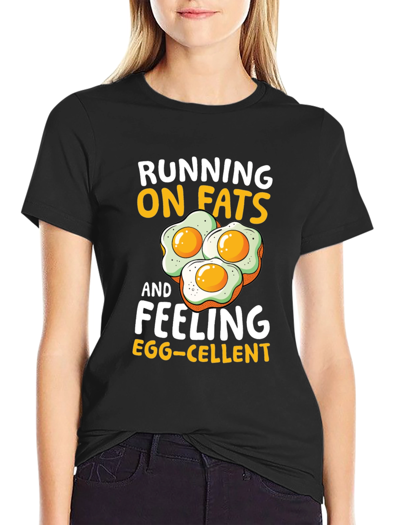 Running on Fats Funny Egg T-Shirt