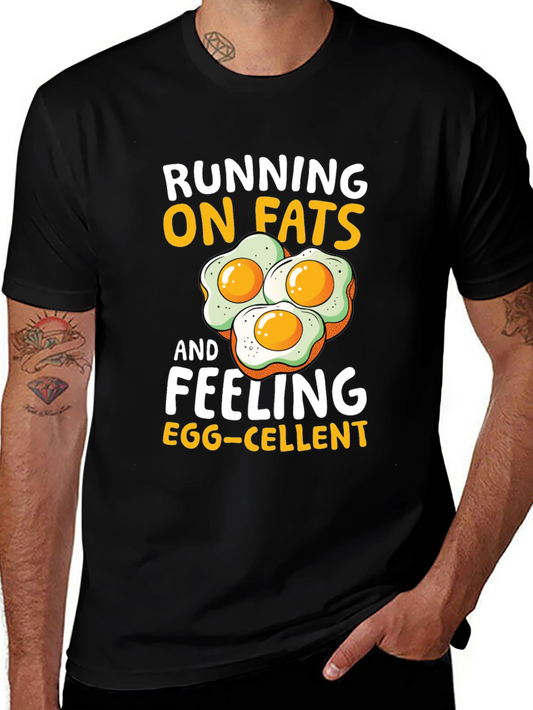 Running on Fats Funny Egg T-Shirt