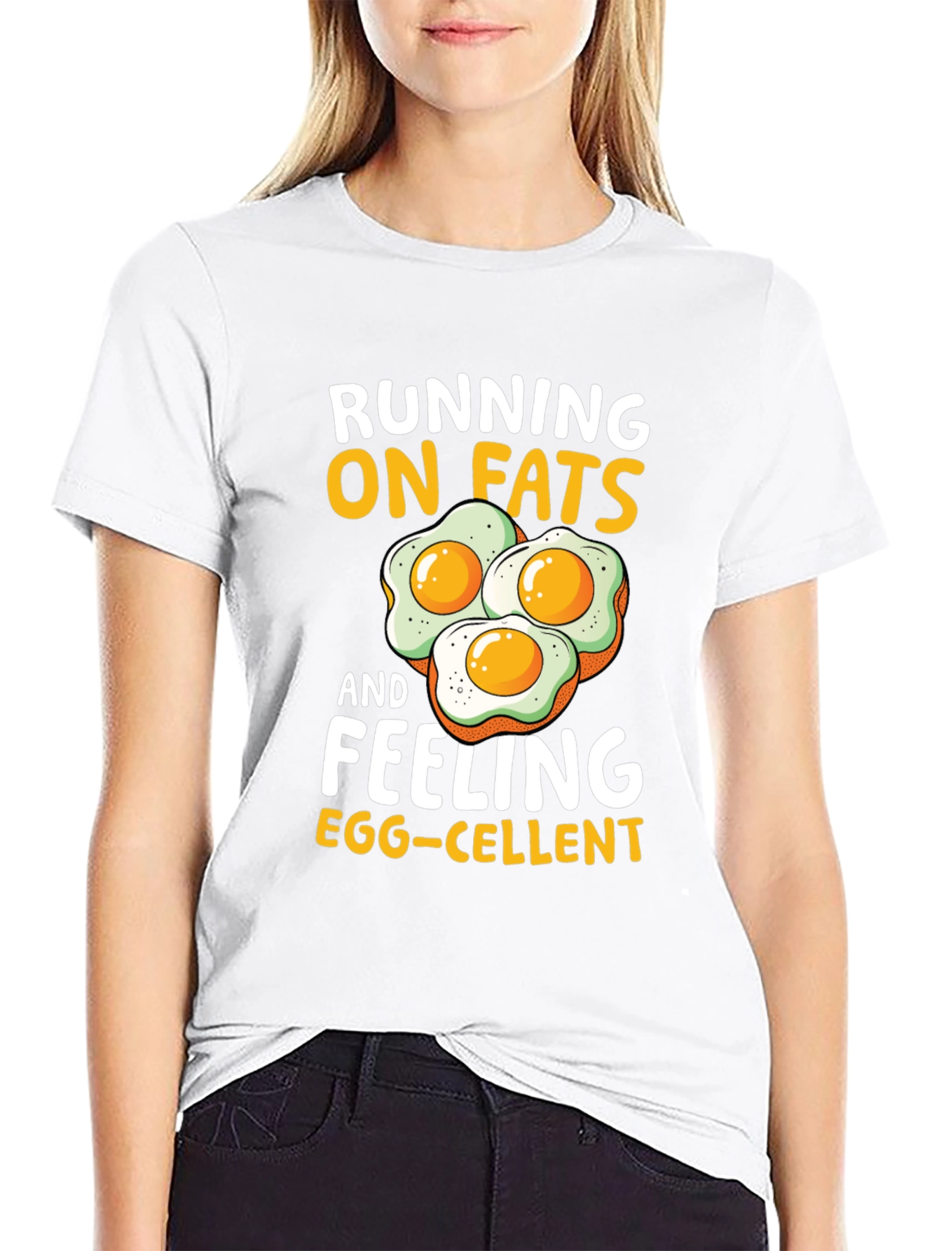 Running on Fats Funny Egg T-Shirt