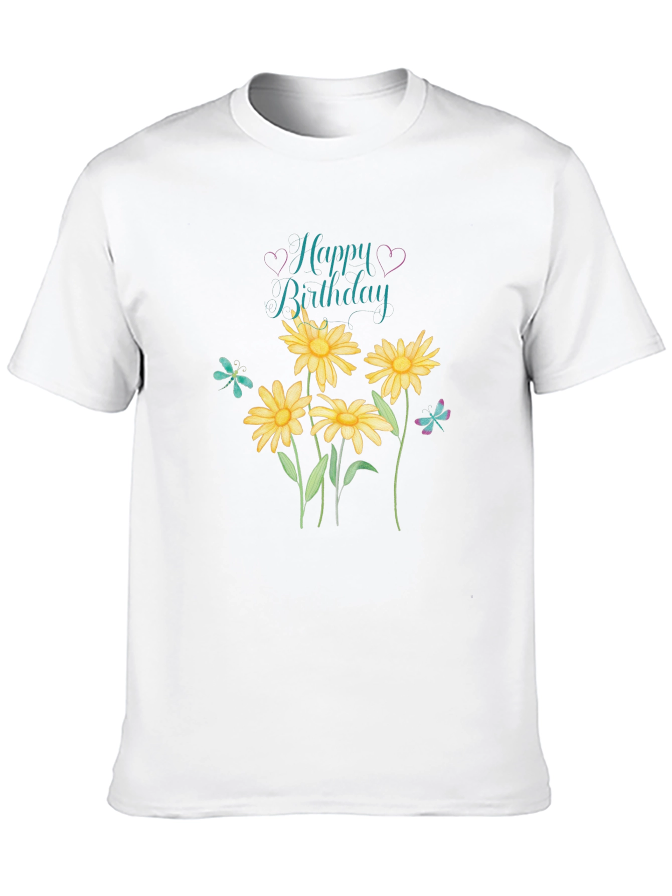 Happy Birthday Floral Graphic T-Shirt