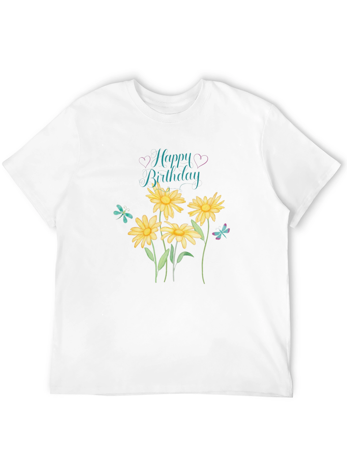 Happy Birthday Floral Graphic T-Shirt