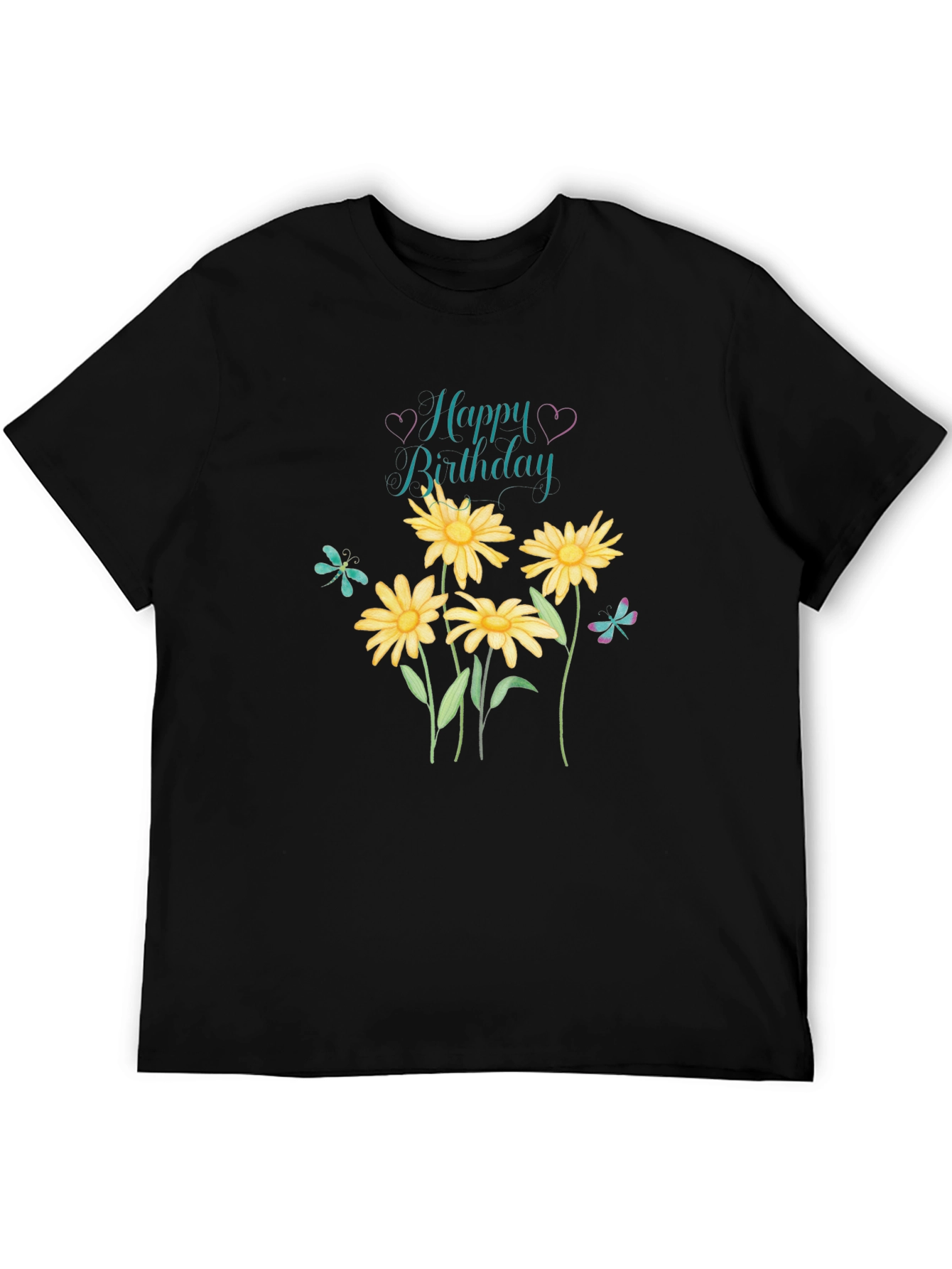 Happy Birthday Floral Graphic T-Shirt