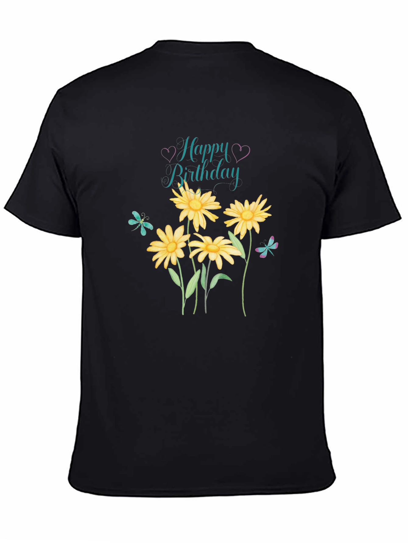 Happy Birthday Floral Graphic T-Shirt