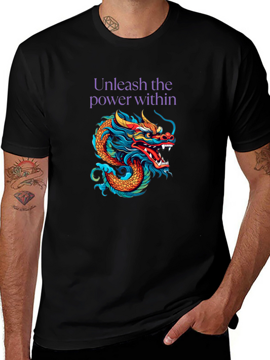Unleash the Dragon Black Graphic Tee