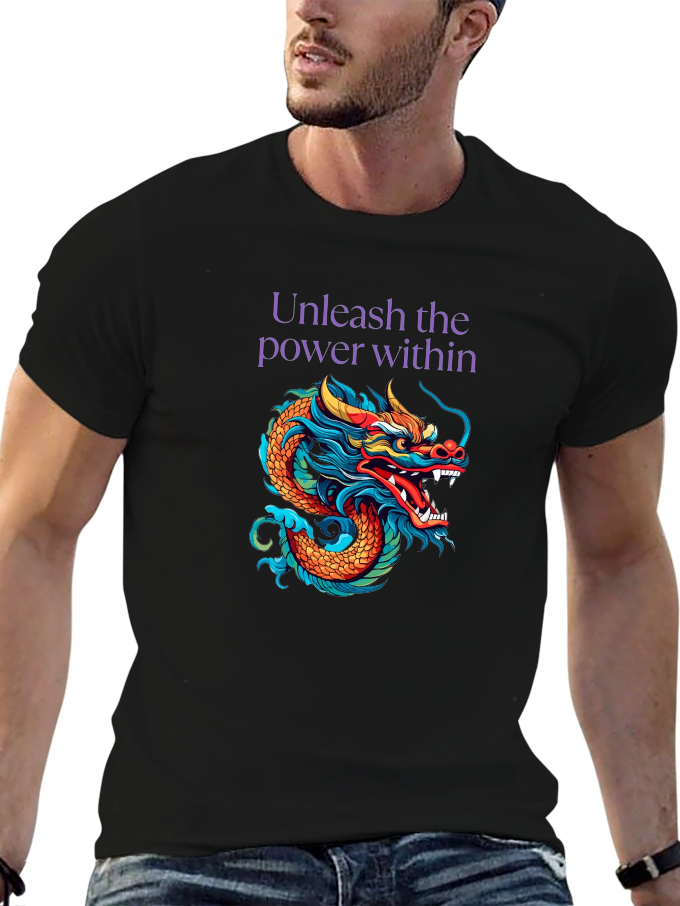Unleash the Dragon Black Graphic Tee