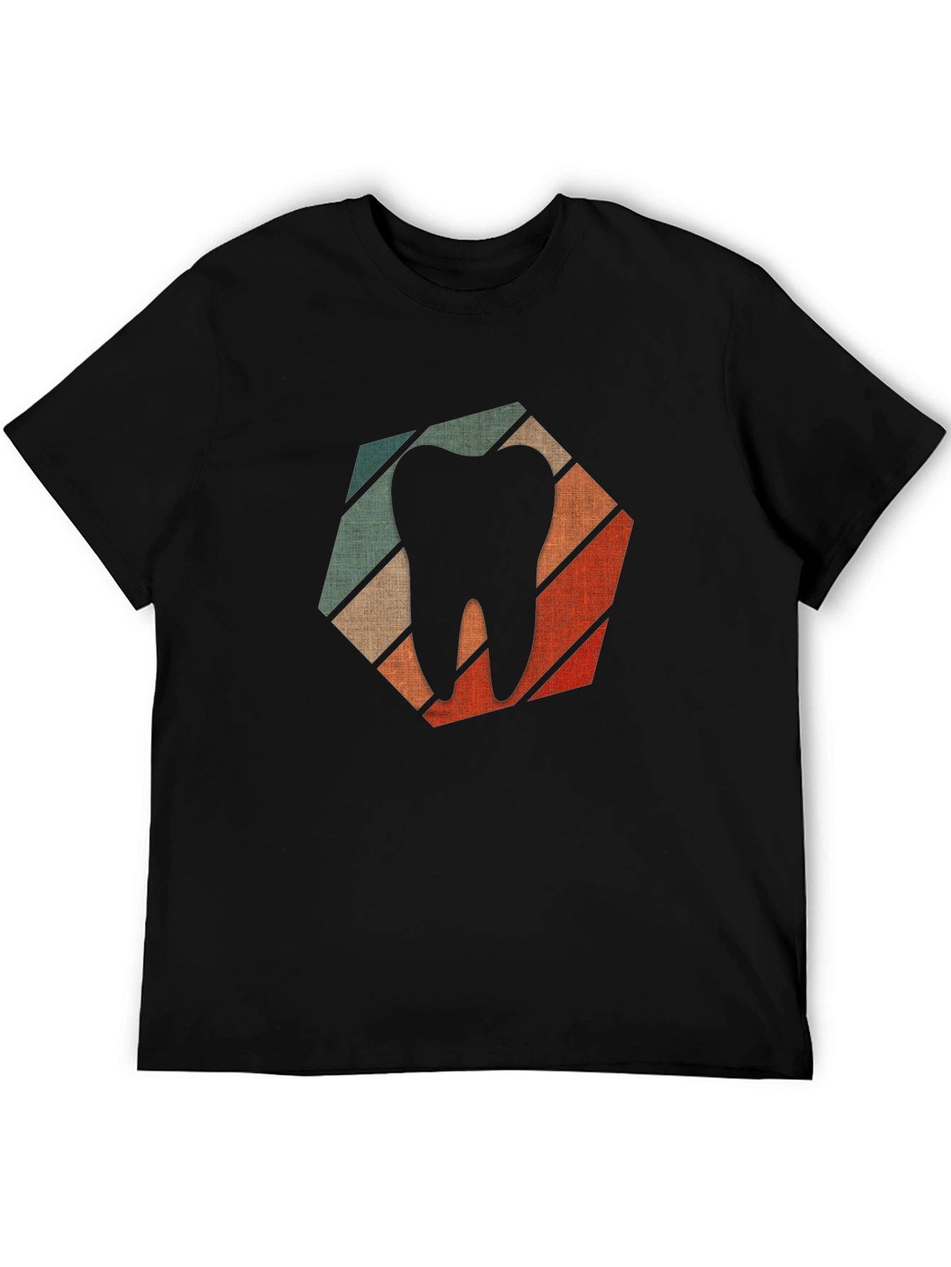Retro Dentist Tooth Graphic T-Shirt - Black