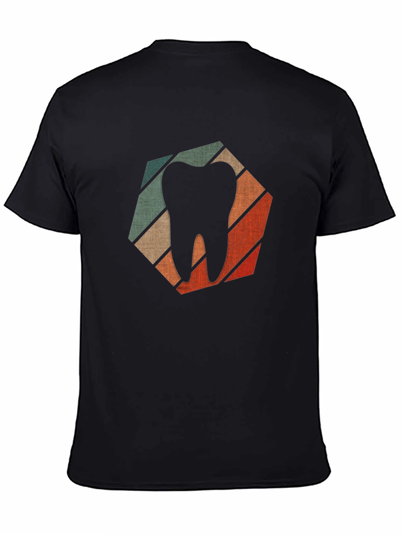 Retro Dentist Tooth Graphic T-Shirt - Black