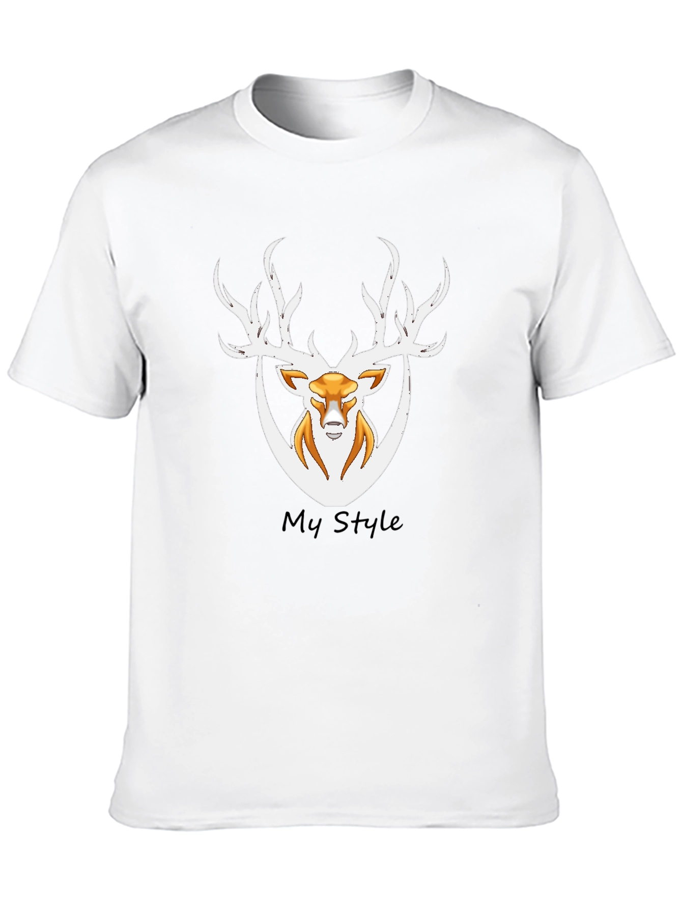 Mens Black Deer Graphic Tee - My Style
