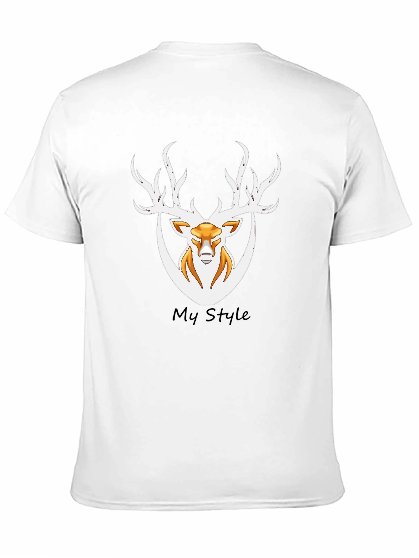 Mens Black Deer Graphic Tee - My Style