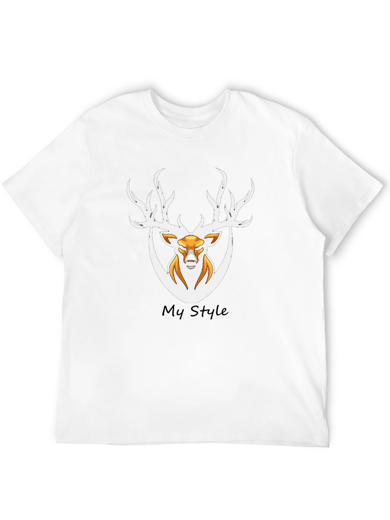 Mens Black Deer Graphic Tee - My Style