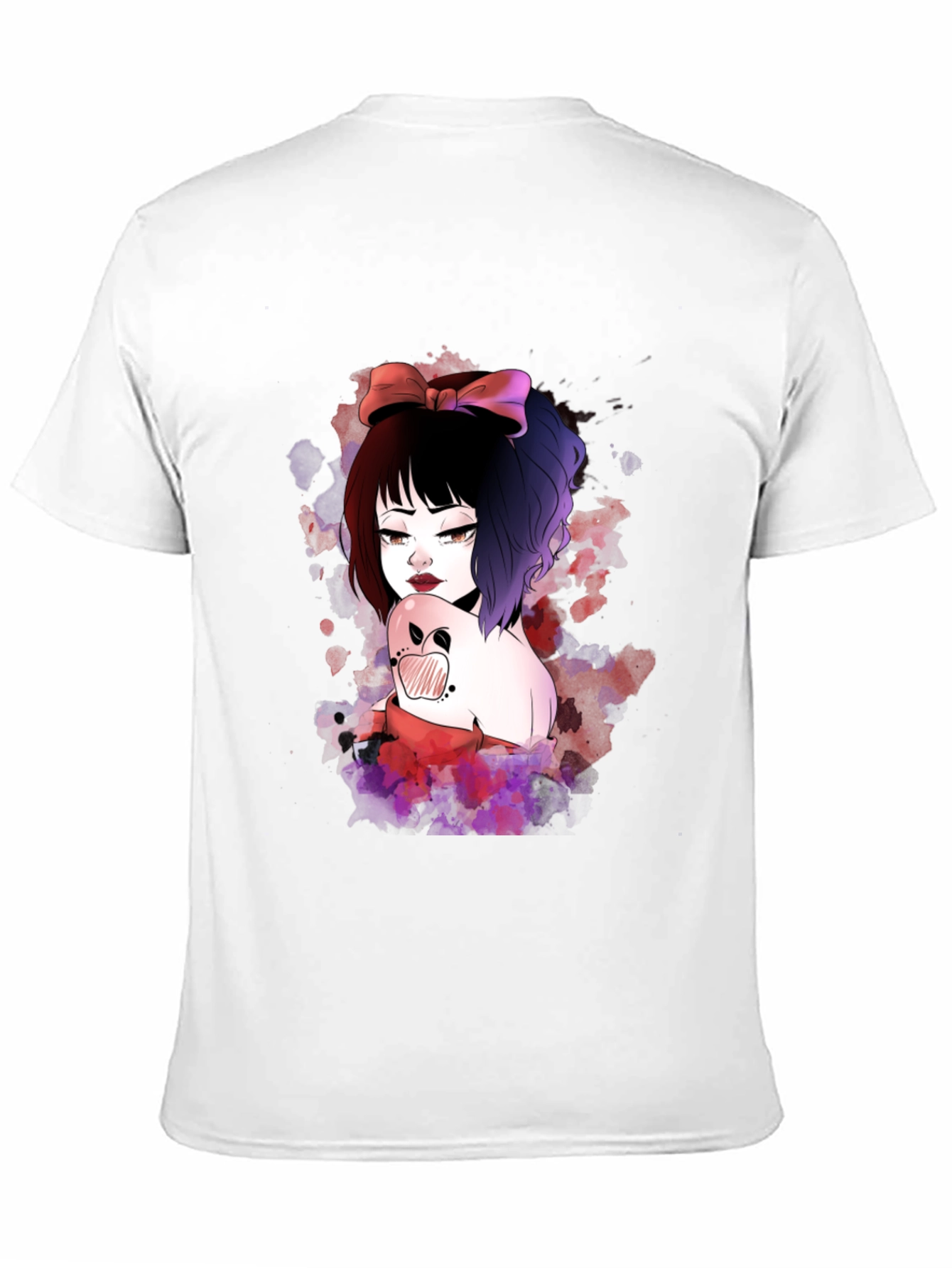 Gothic Anime Girl Black T-Shirt