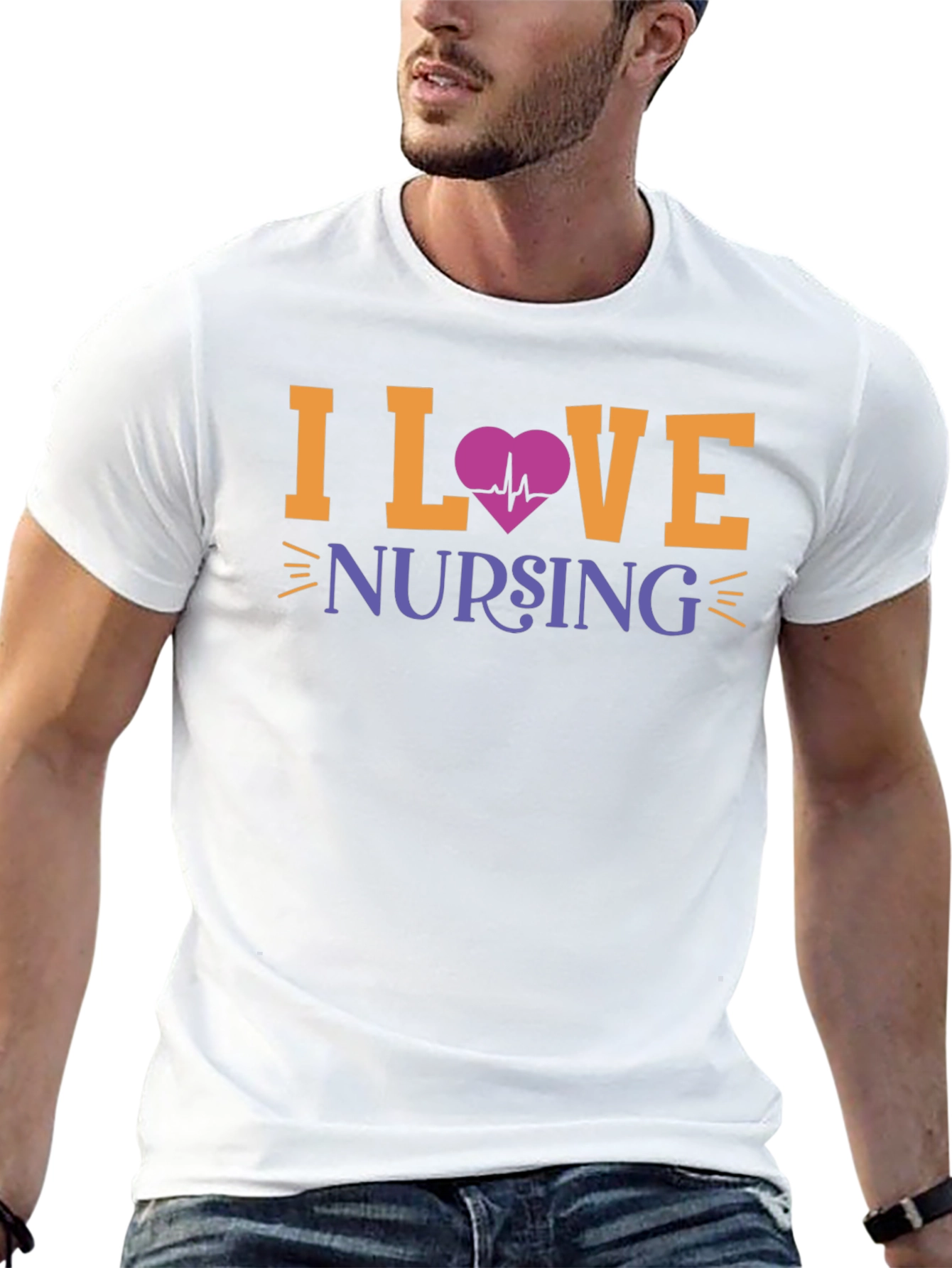 I Love Nursing Graphic T-Shirt