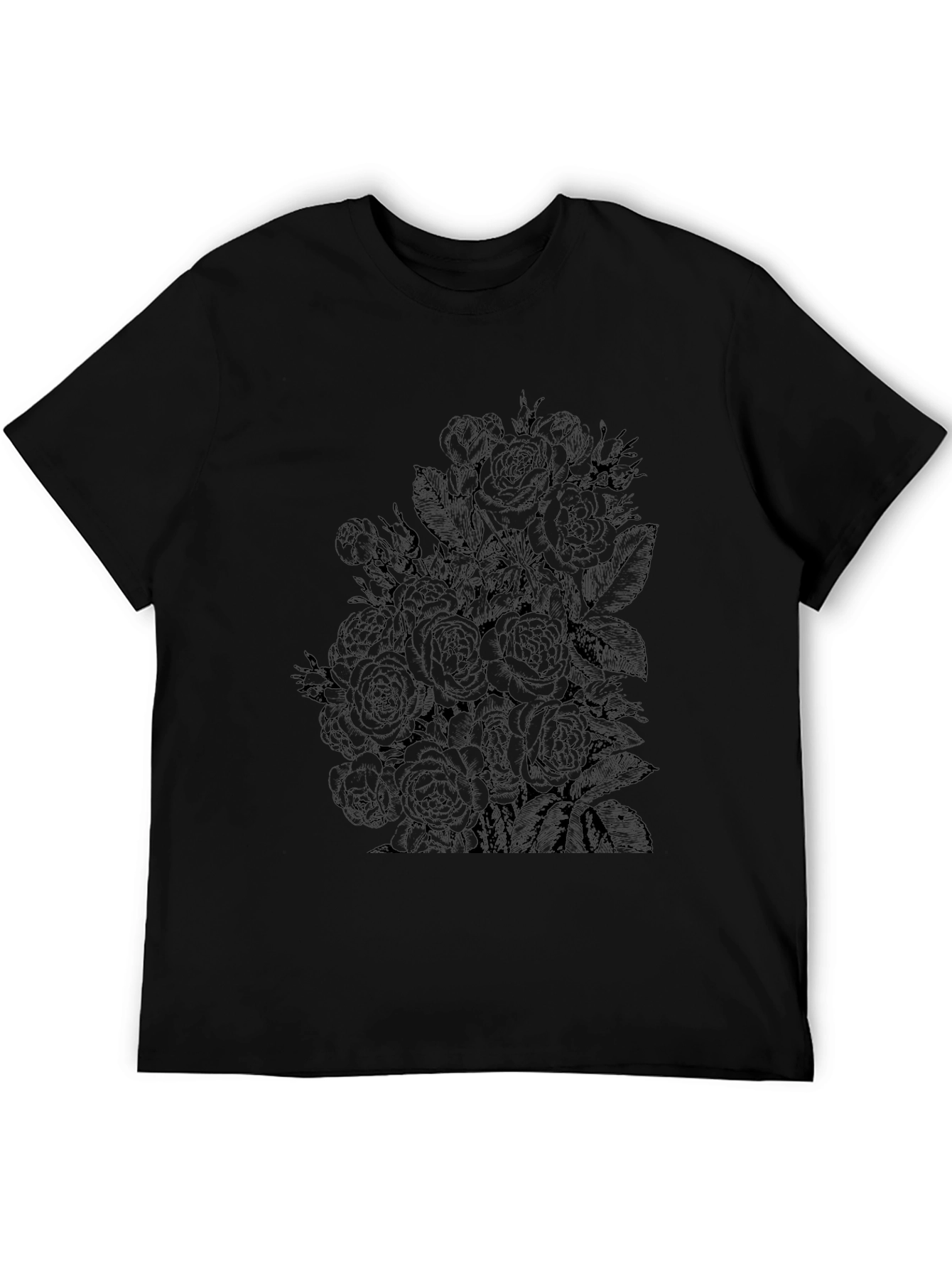 Floral Graphic Print Crew Neck T-Shirt