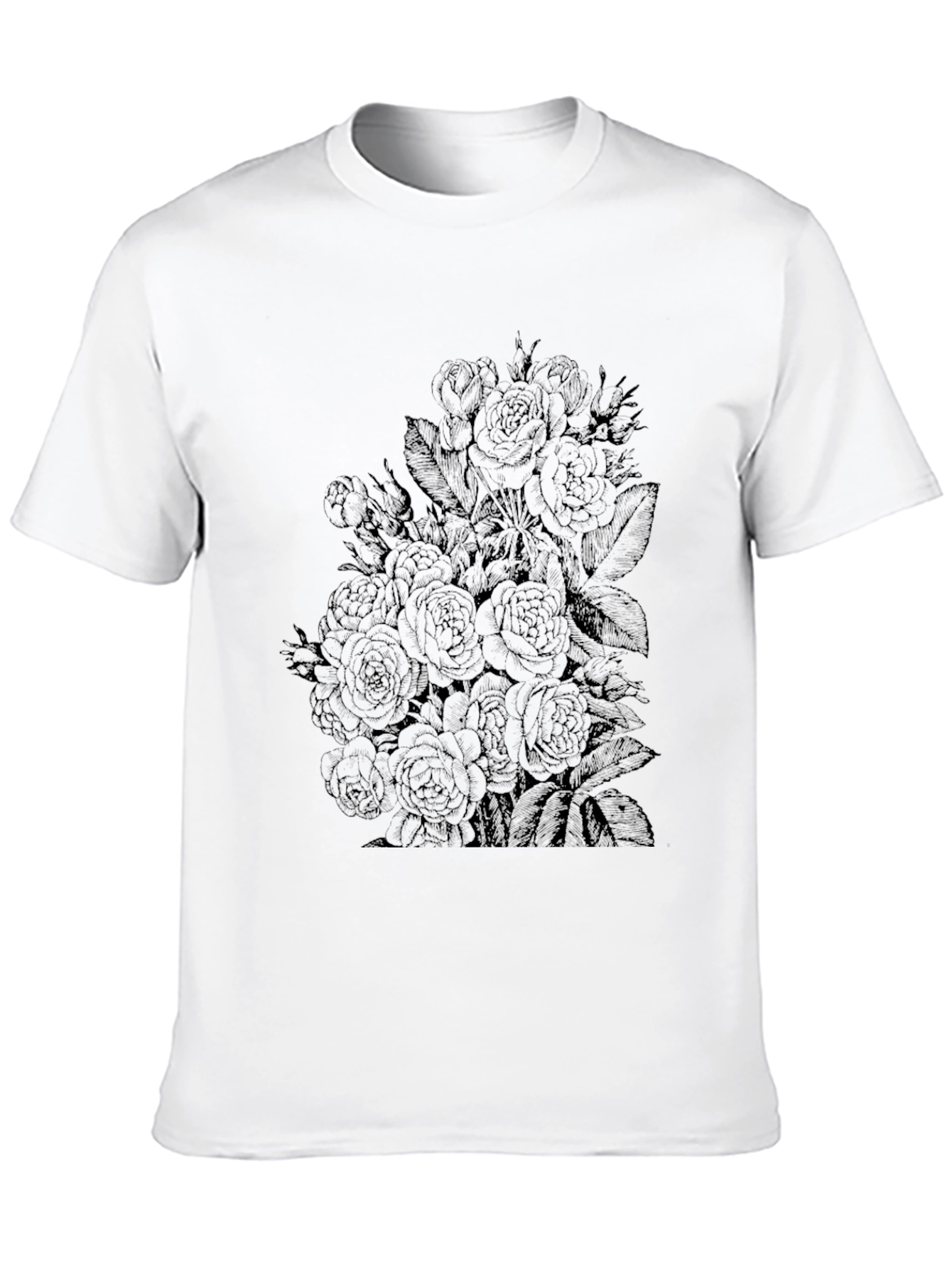 Floral Graphic Print Crew Neck T-Shirt