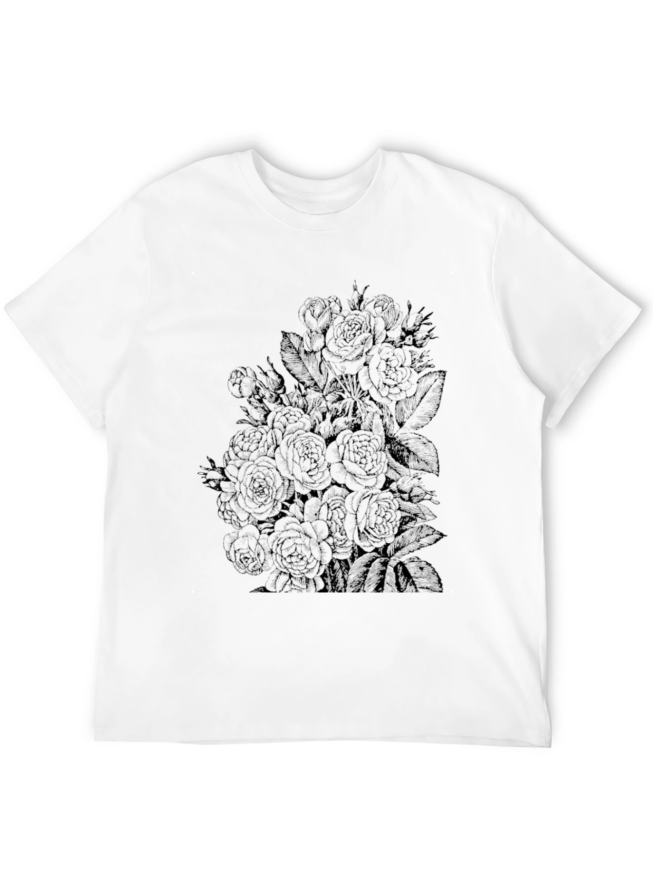Floral Graphic Print Crew Neck T-Shirt