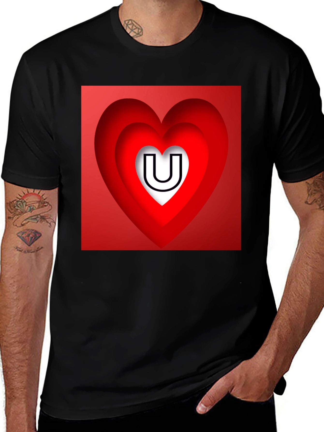 Heart U Graphic Tee - Stylish and Unique
