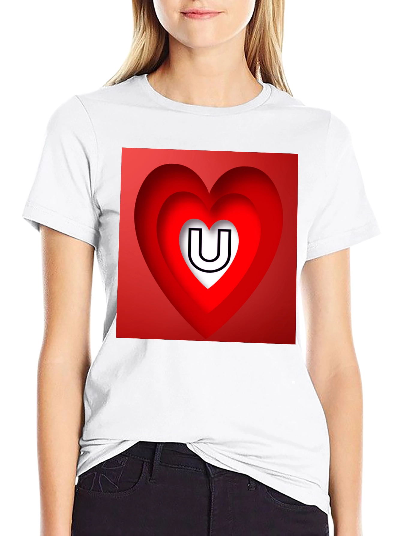 Heart U Graphic Tee - Stylish and Unique