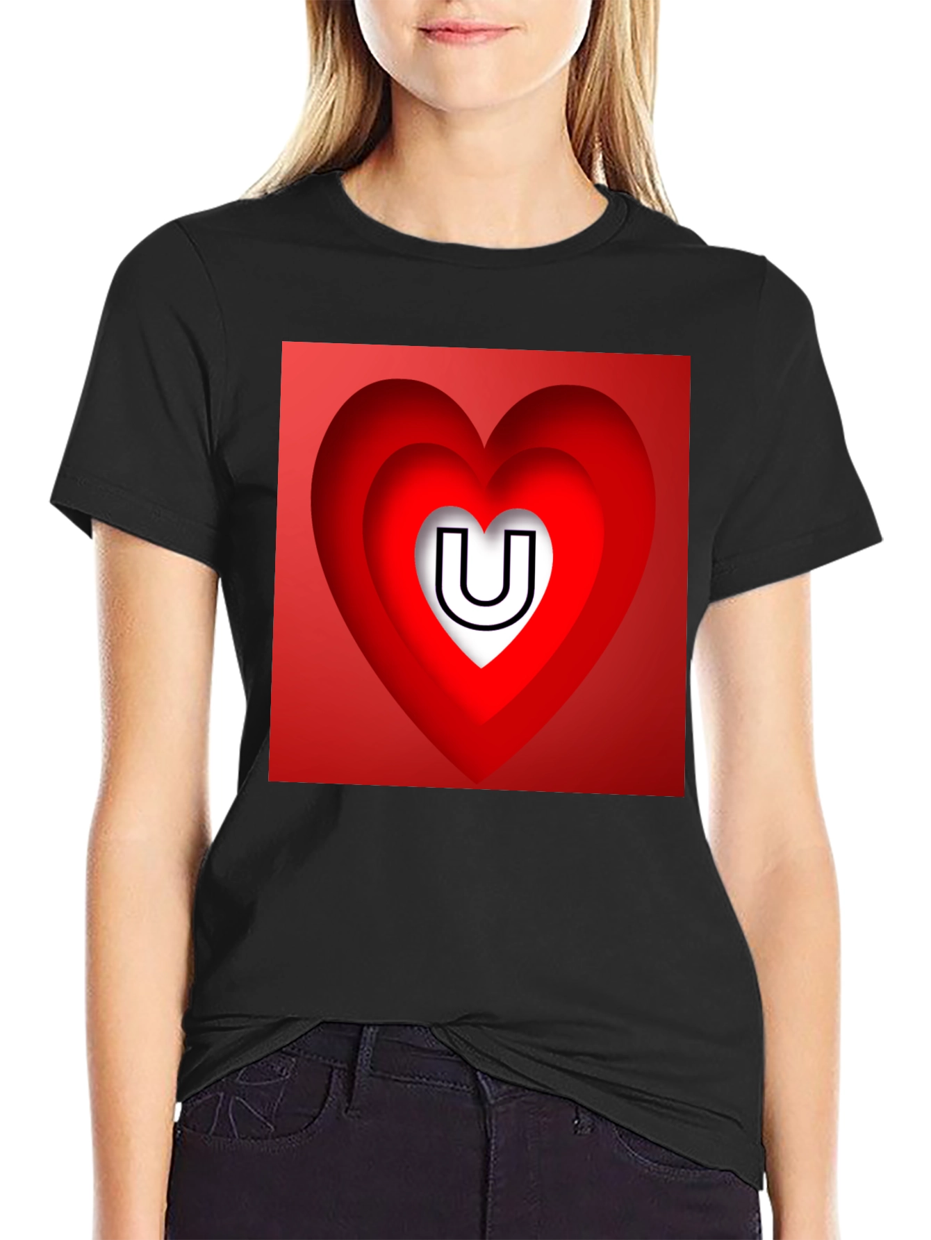 Heart U Graphic Tee - Stylish and Unique