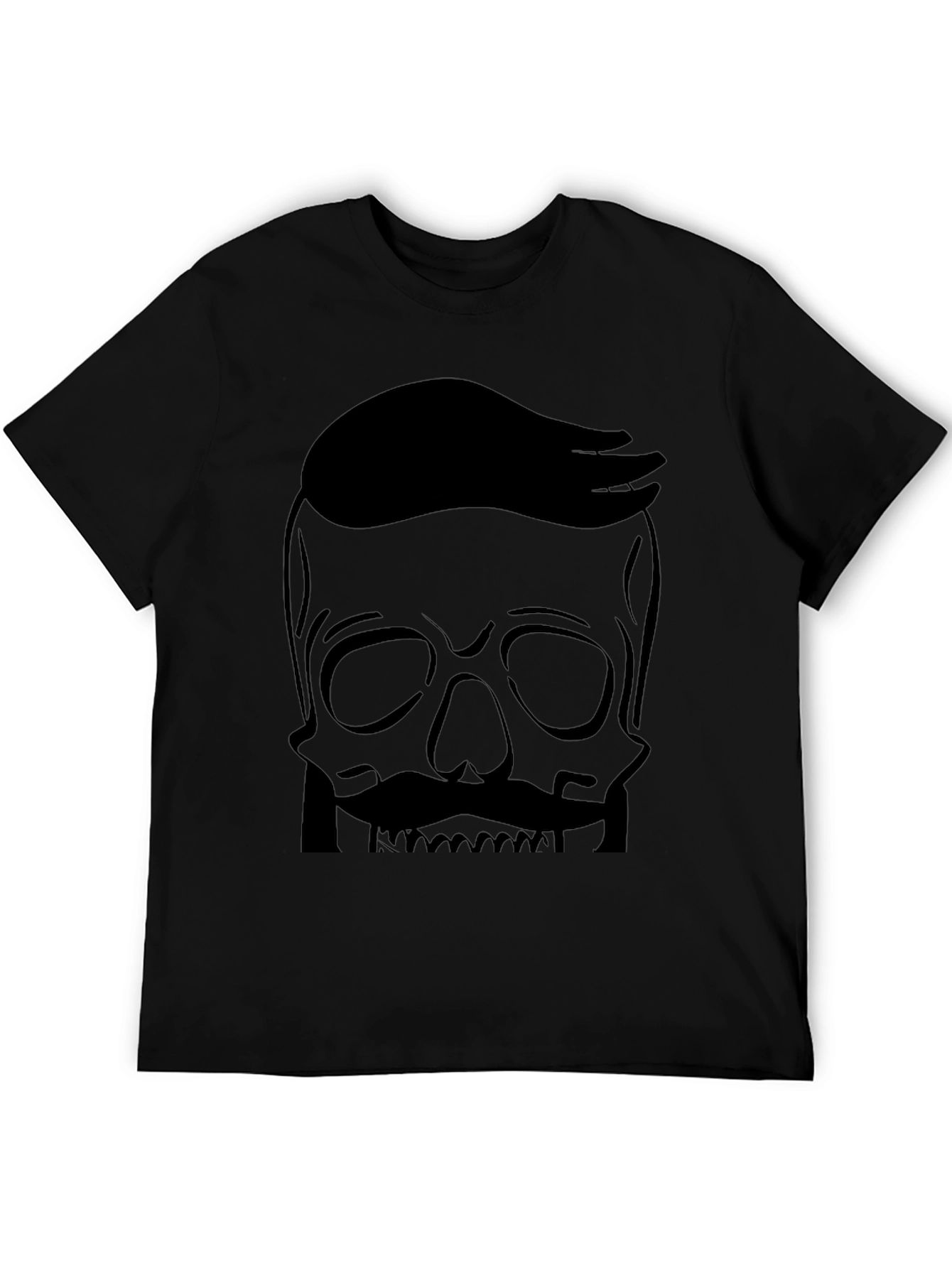 Skull with Hairdo Graphic Tee - Cool & Edgy