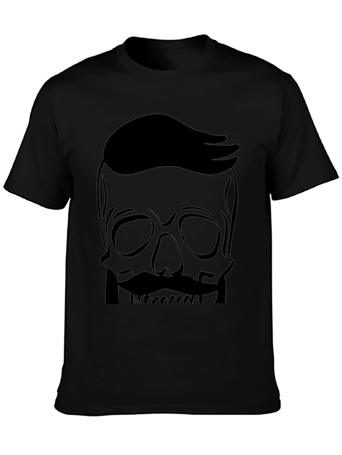 Skull with Hairdo Graphic Tee - Cool & Edgy