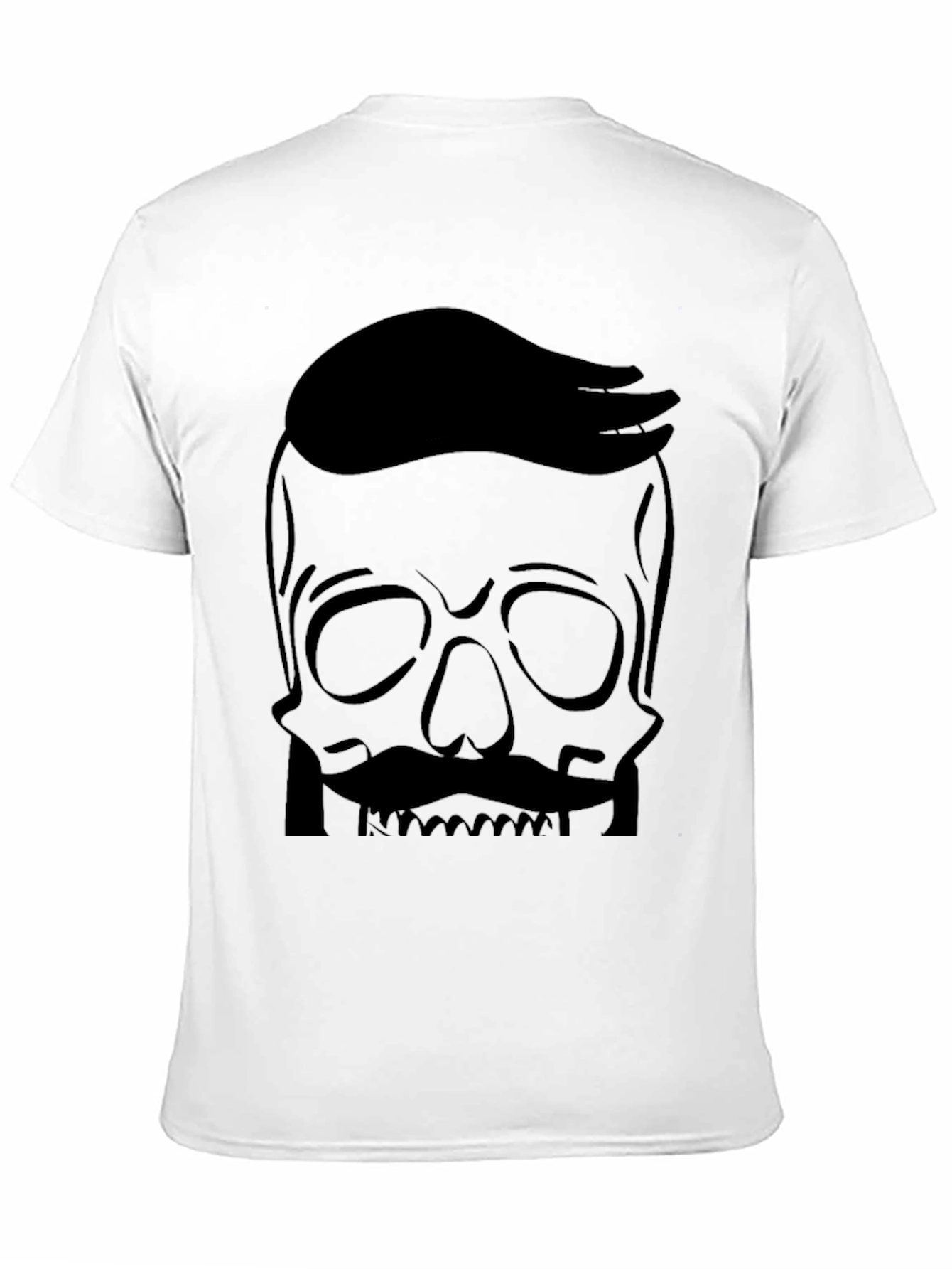 Skull with Hairdo Graphic Tee - Cool & Edgy